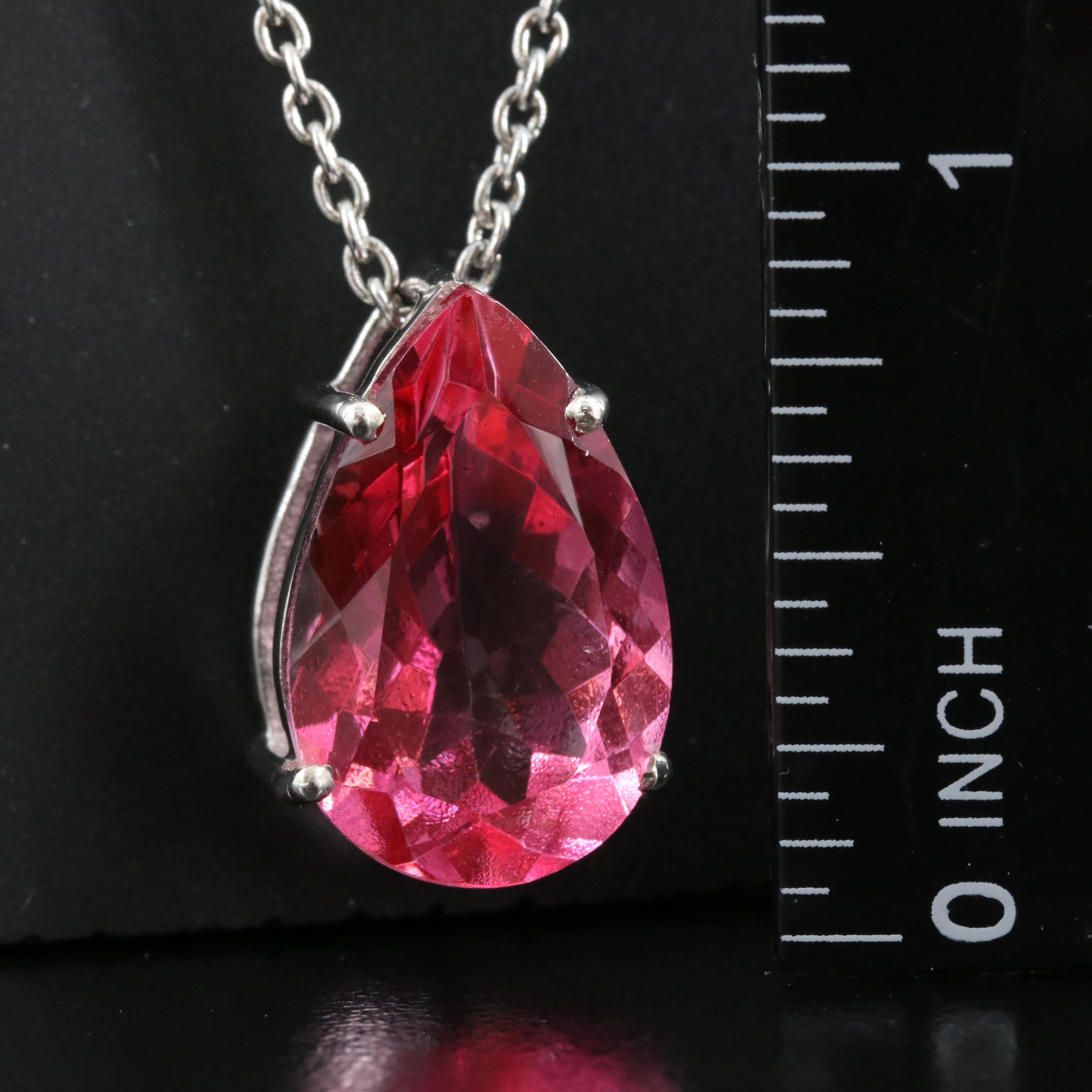 Sterling Topaz Pendant Necklace
