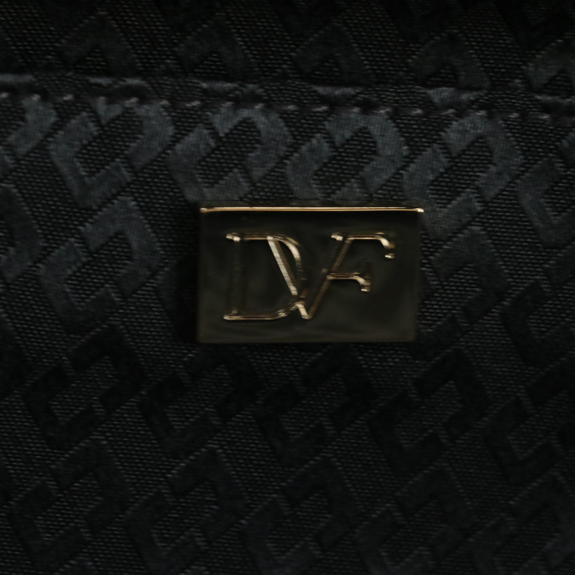 Diane von Furstenberg Tonda Minaudière in Eel Skin with Chain Strap