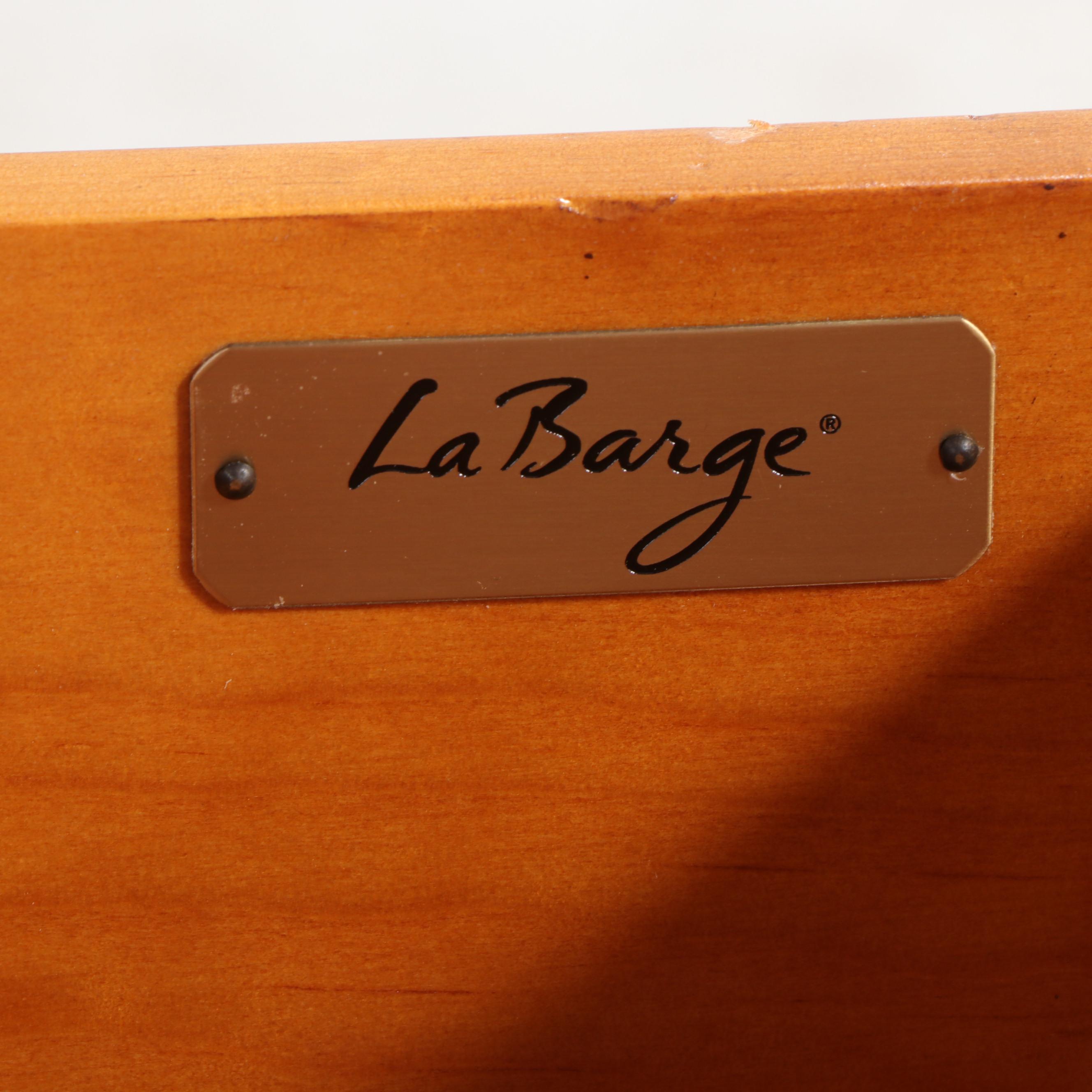 La Barge Hardwood and Patinated Metal Coffee Table with Nailheads