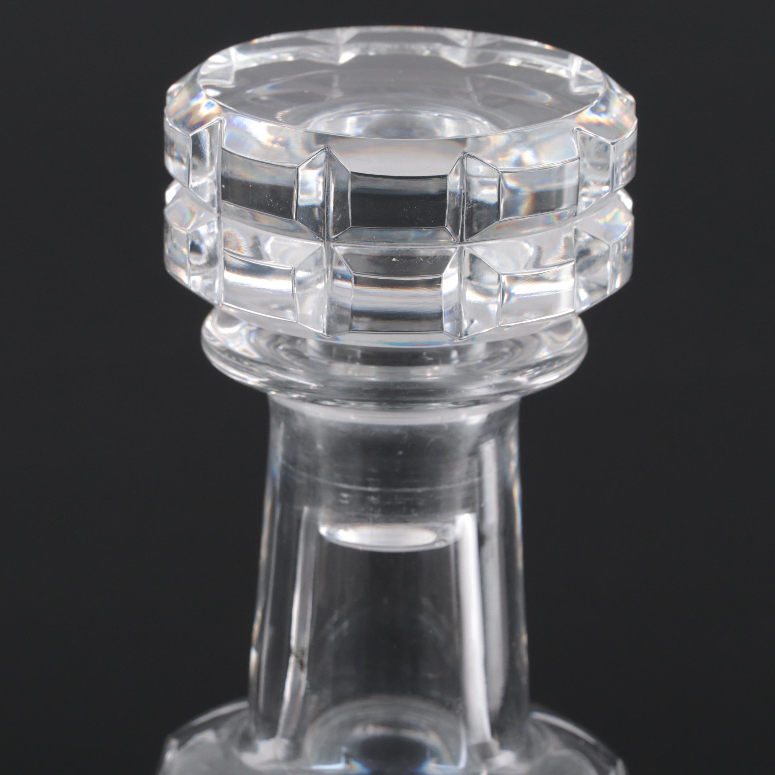 Baccarat "Tallyrand" Crystal Decanter with Reed & Barton "Soho" Old Fashioneds