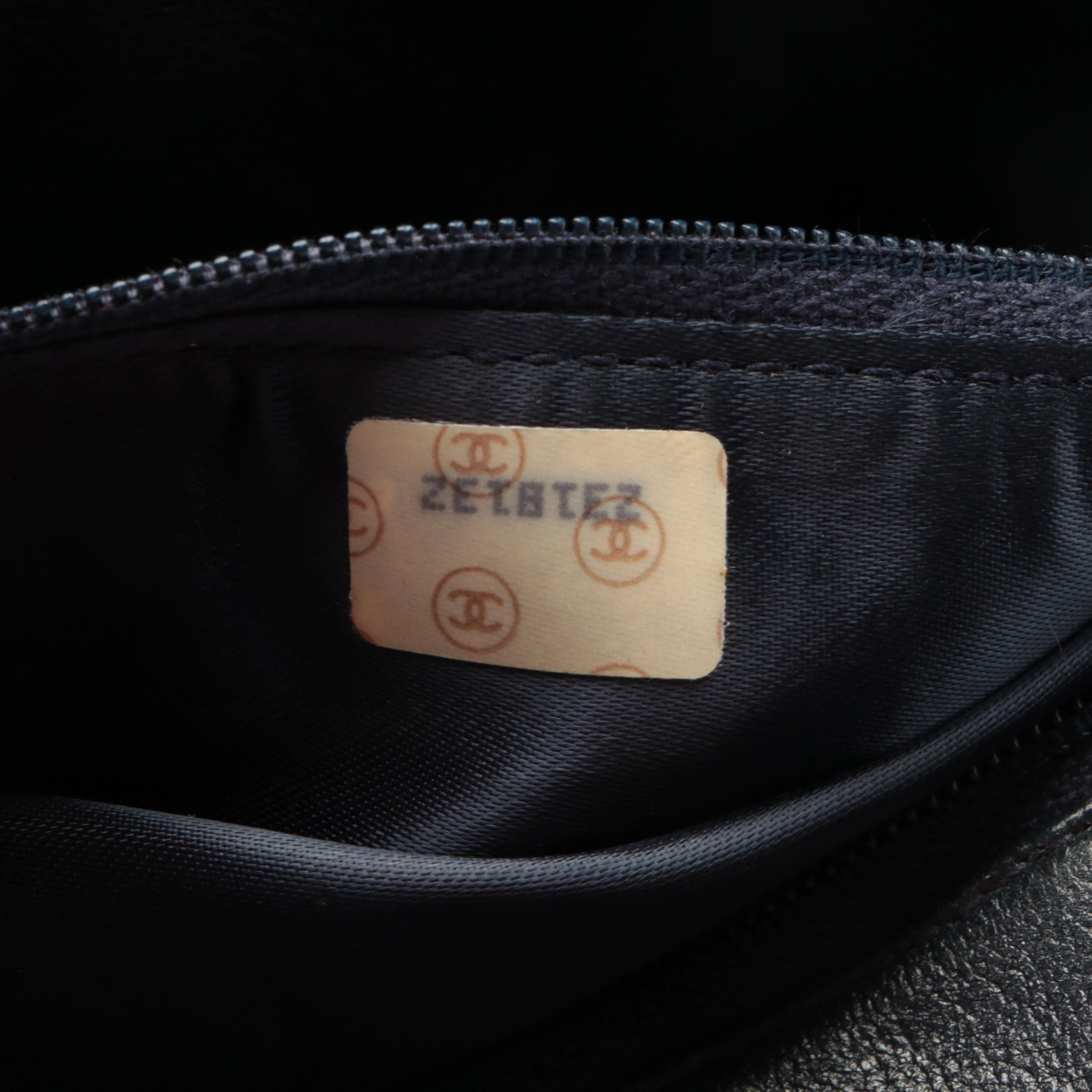 Chanel CC Chain Strap Crossbody Bag in Quilted Lambskin Leather with Tassel