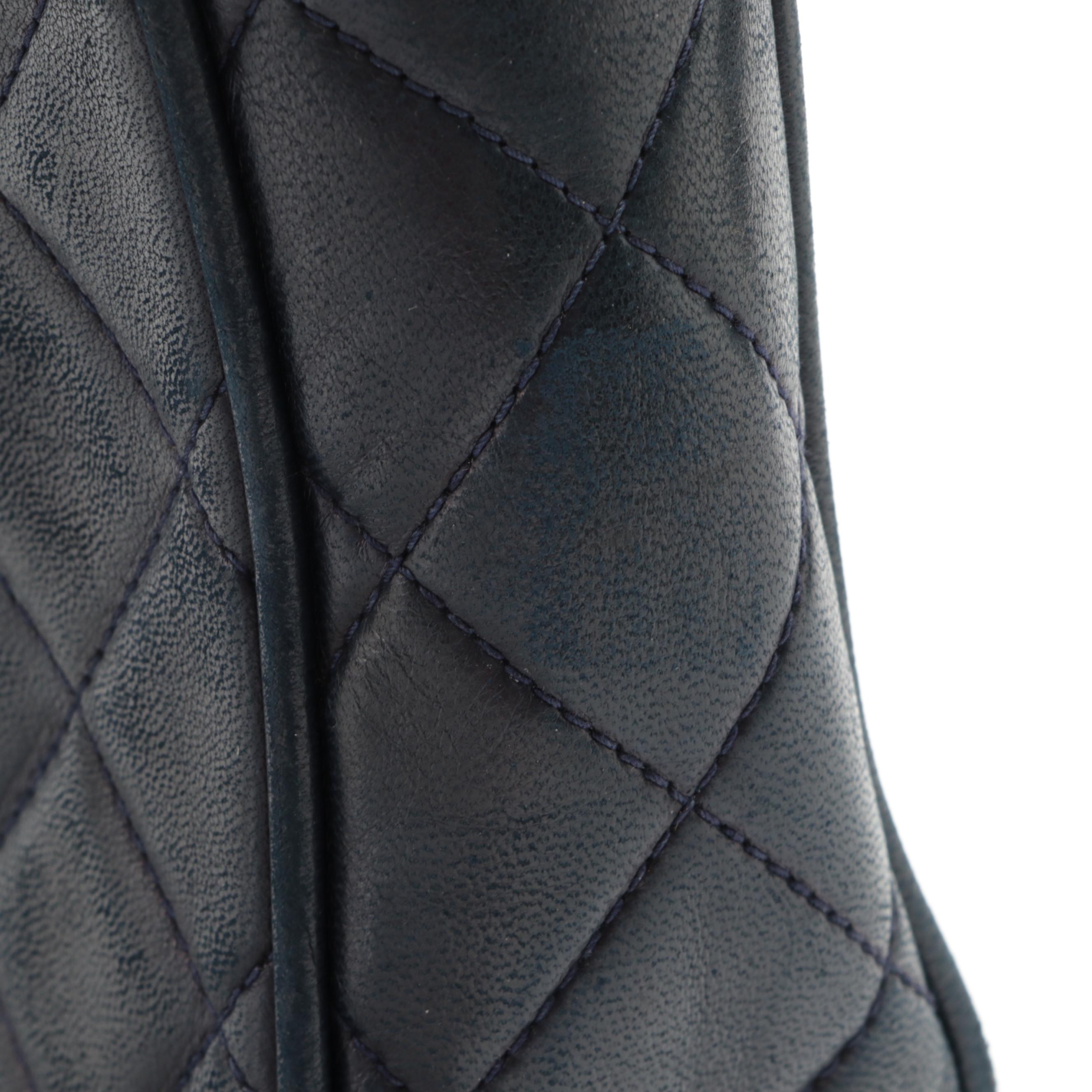 Chanel CC Chain Strap Crossbody Bag in Quilted Lambskin Leather with Tassel