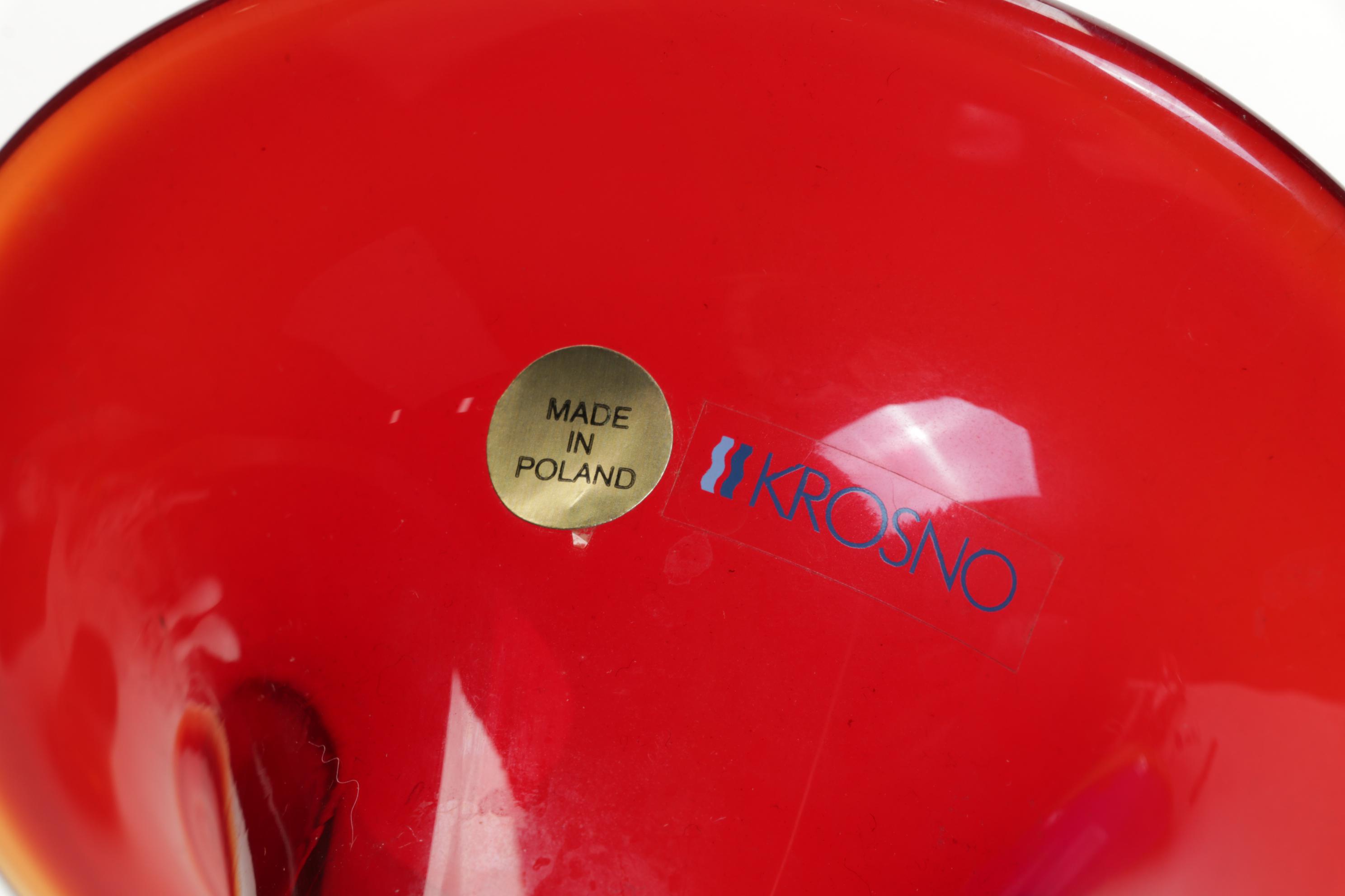 Makora with Threaded Art Glass and Other Glass Vases