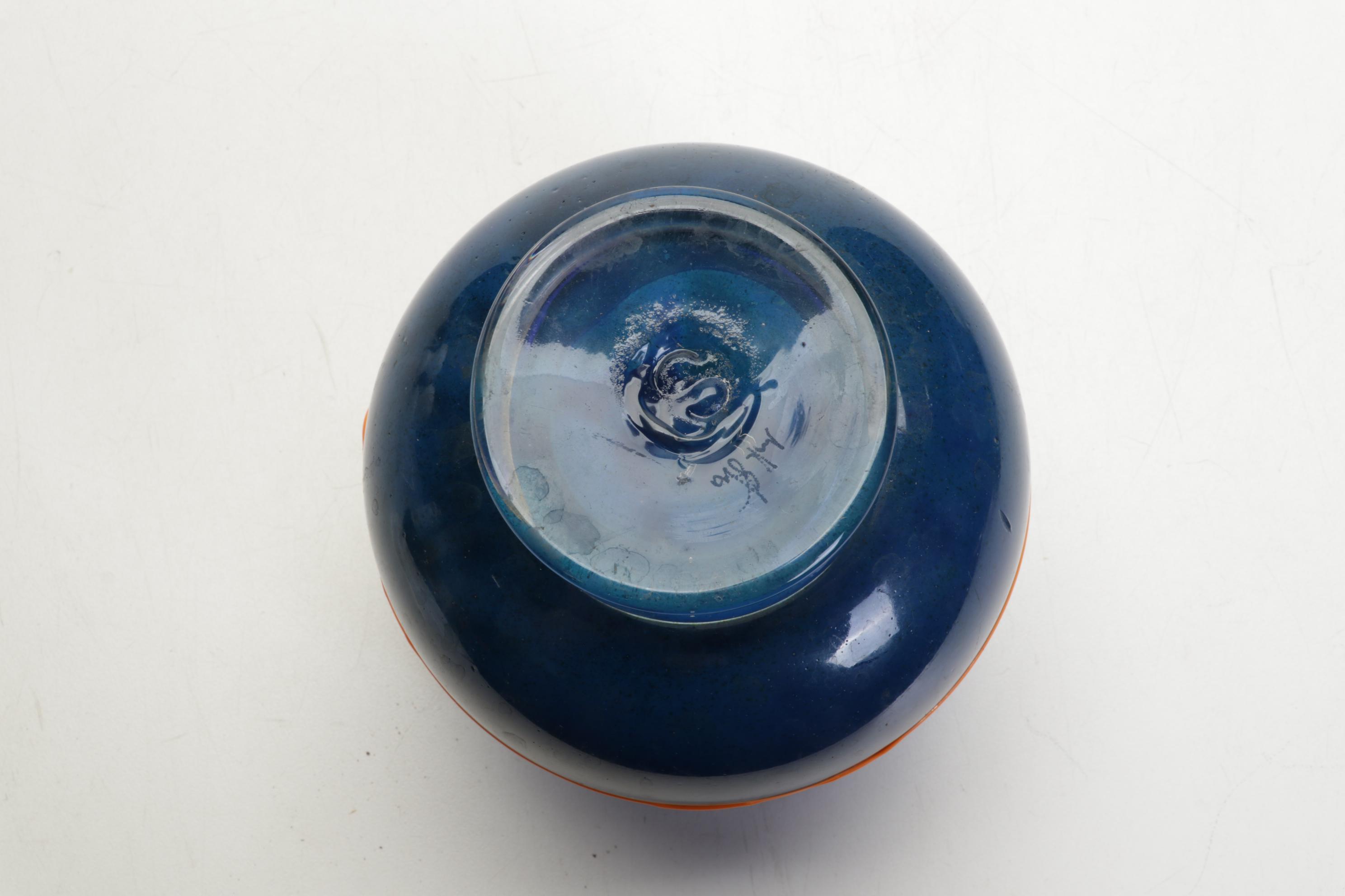 Makora with Threaded Art Glass and Other Glass Vases