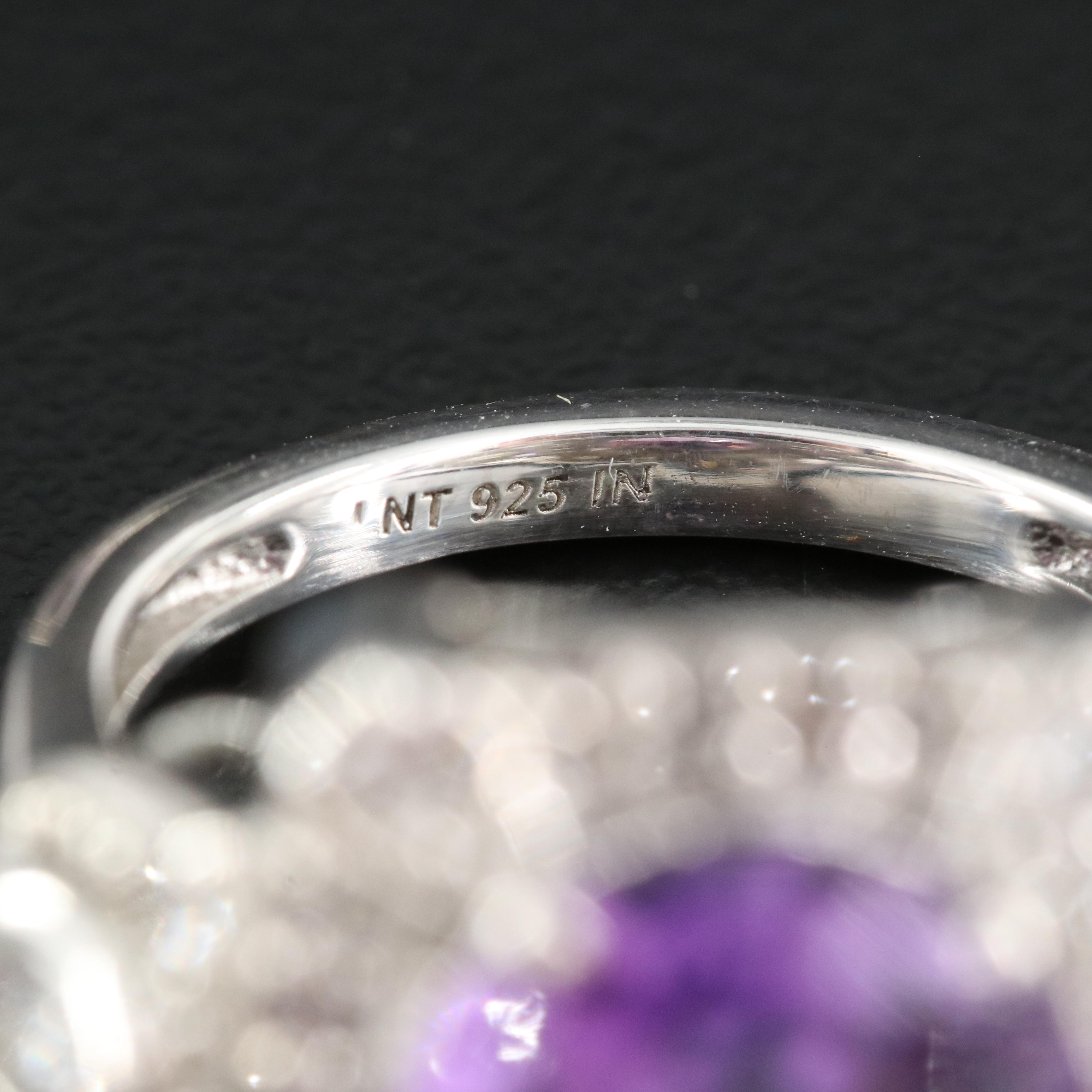 Sterling Rings Including Amethyst and Topaz