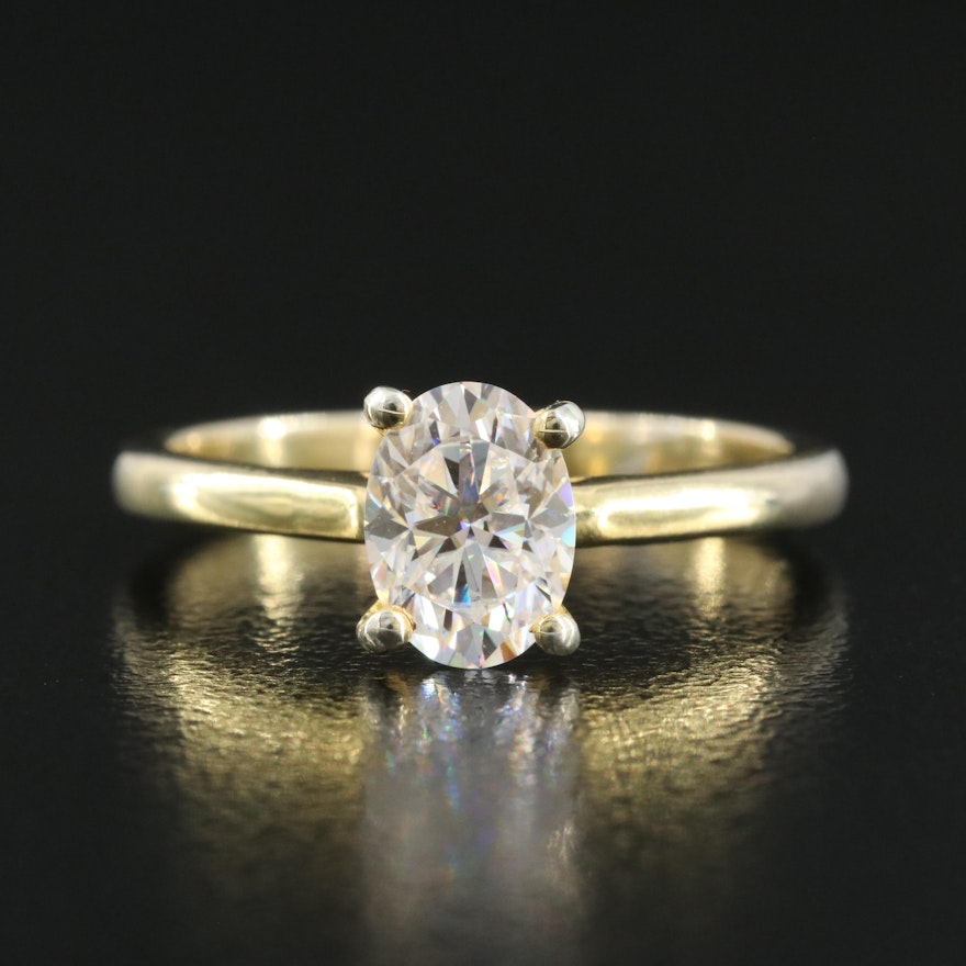 Sterling Moissanite Ring