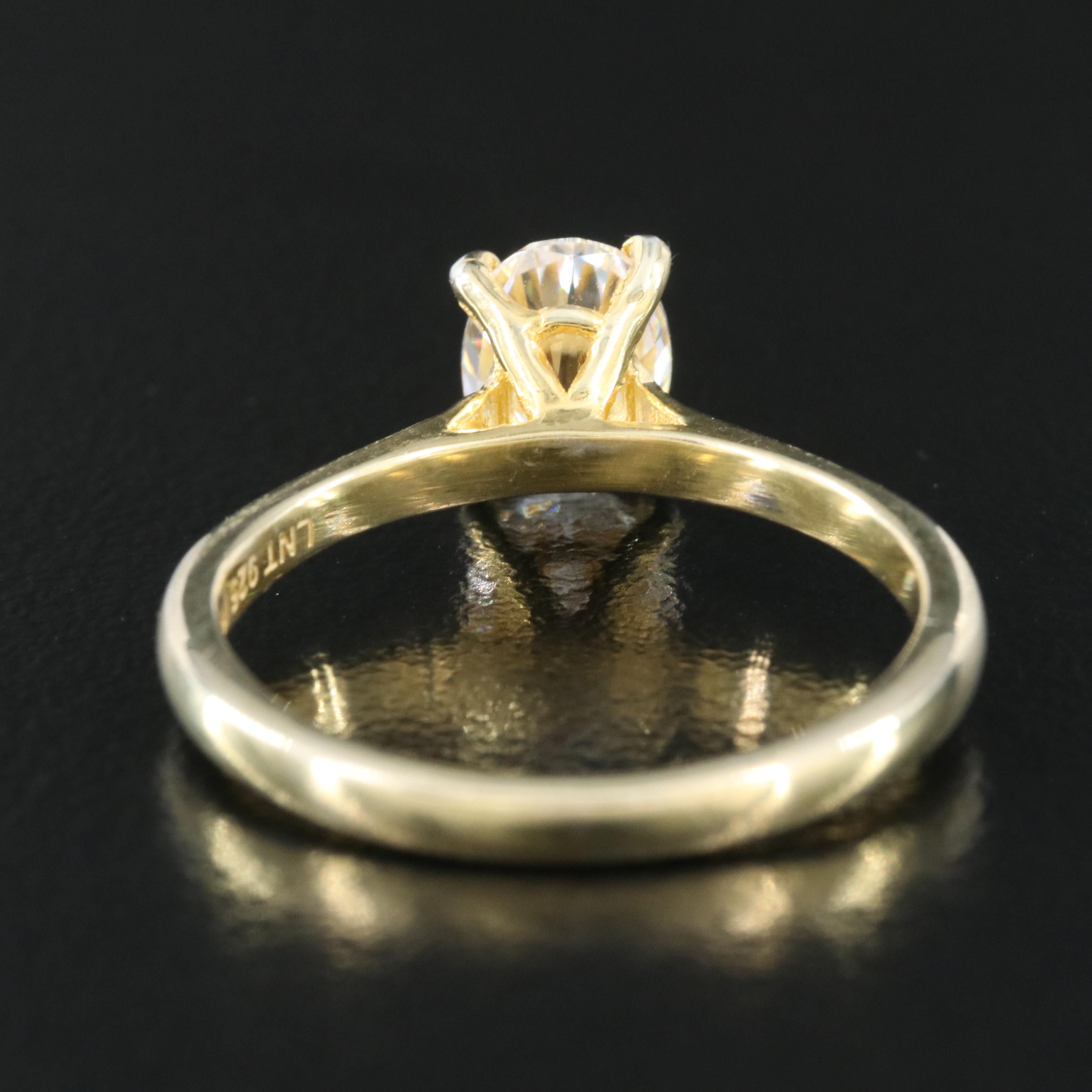 Sterling Moissanite Ring