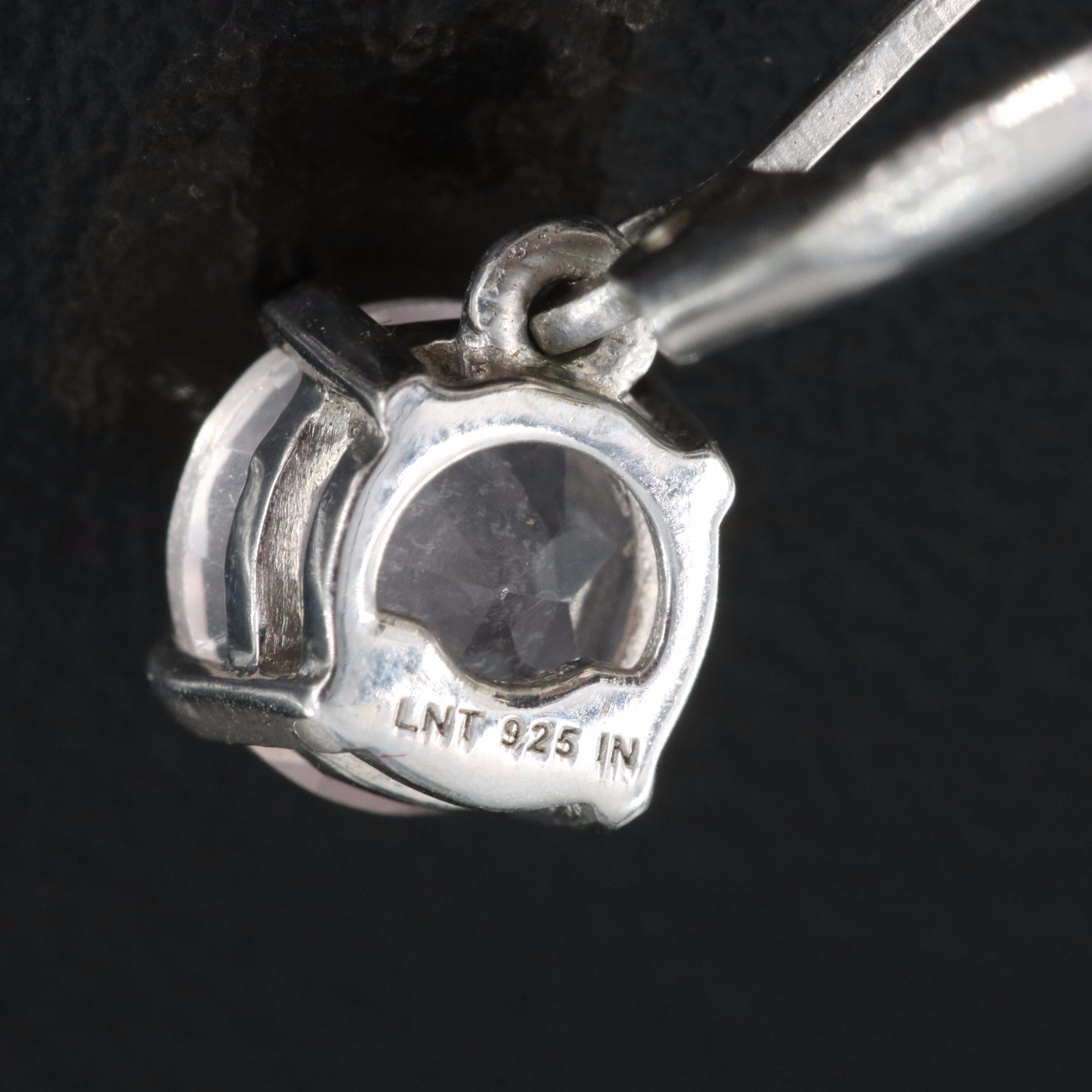 Sterling Rose Quartz Earrings