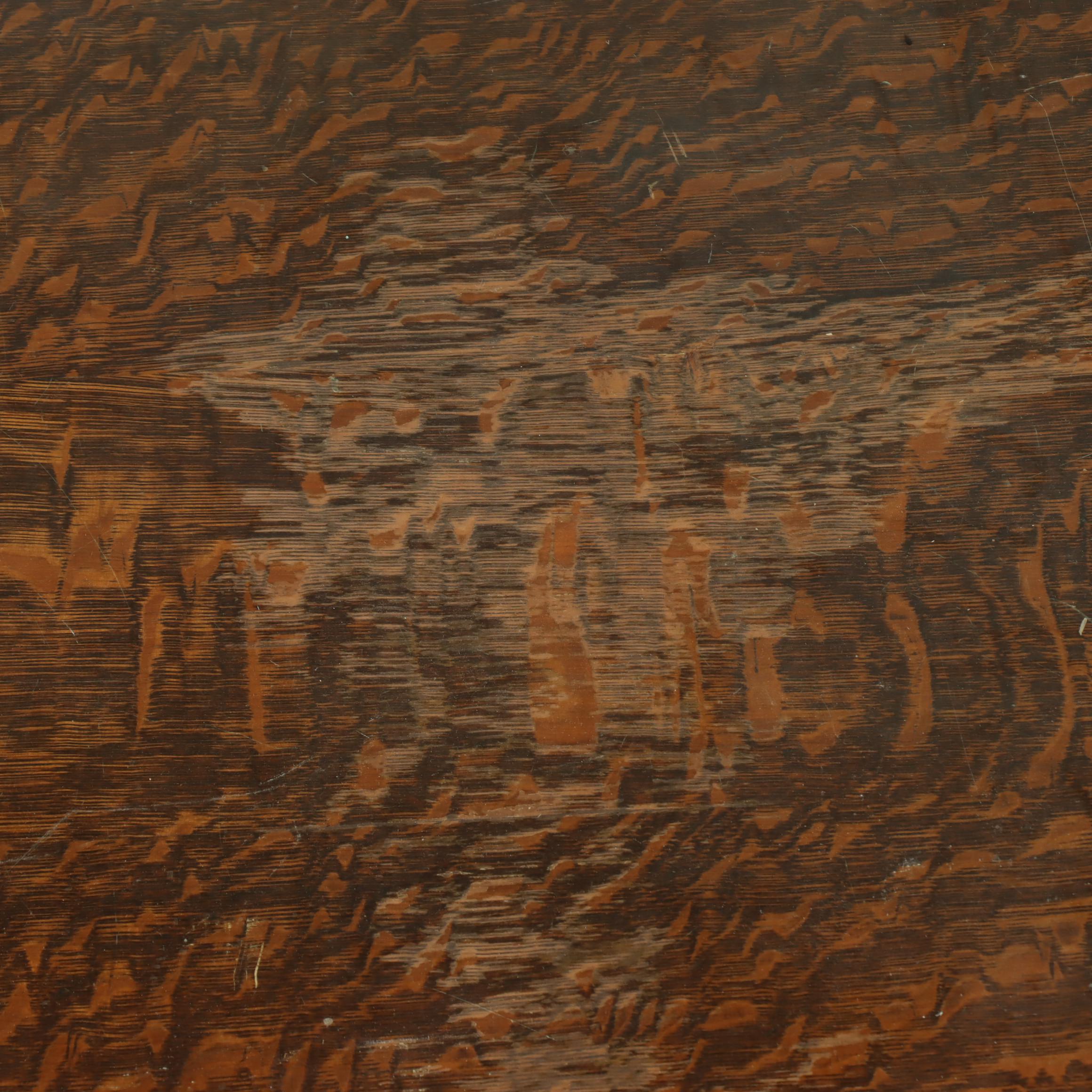 American Quartersawn Oak Communion Table, Early 20th Century