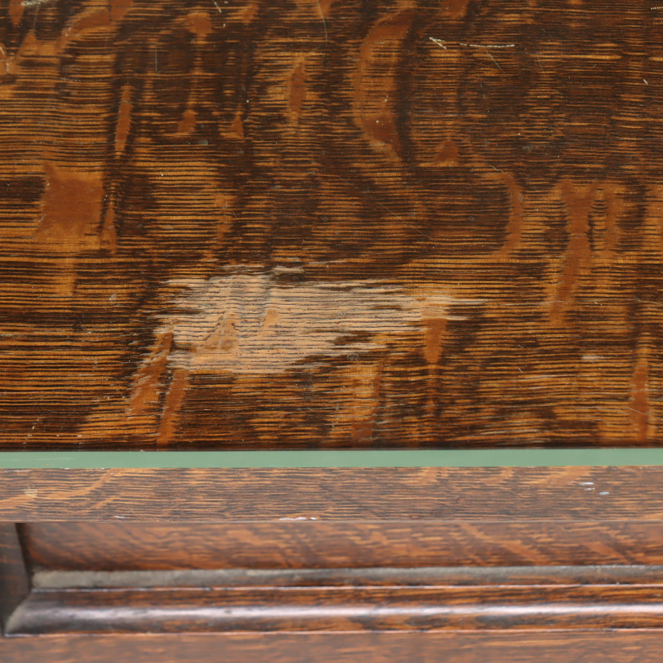 American Quartersawn Oak Communion Table, Early 20th Century