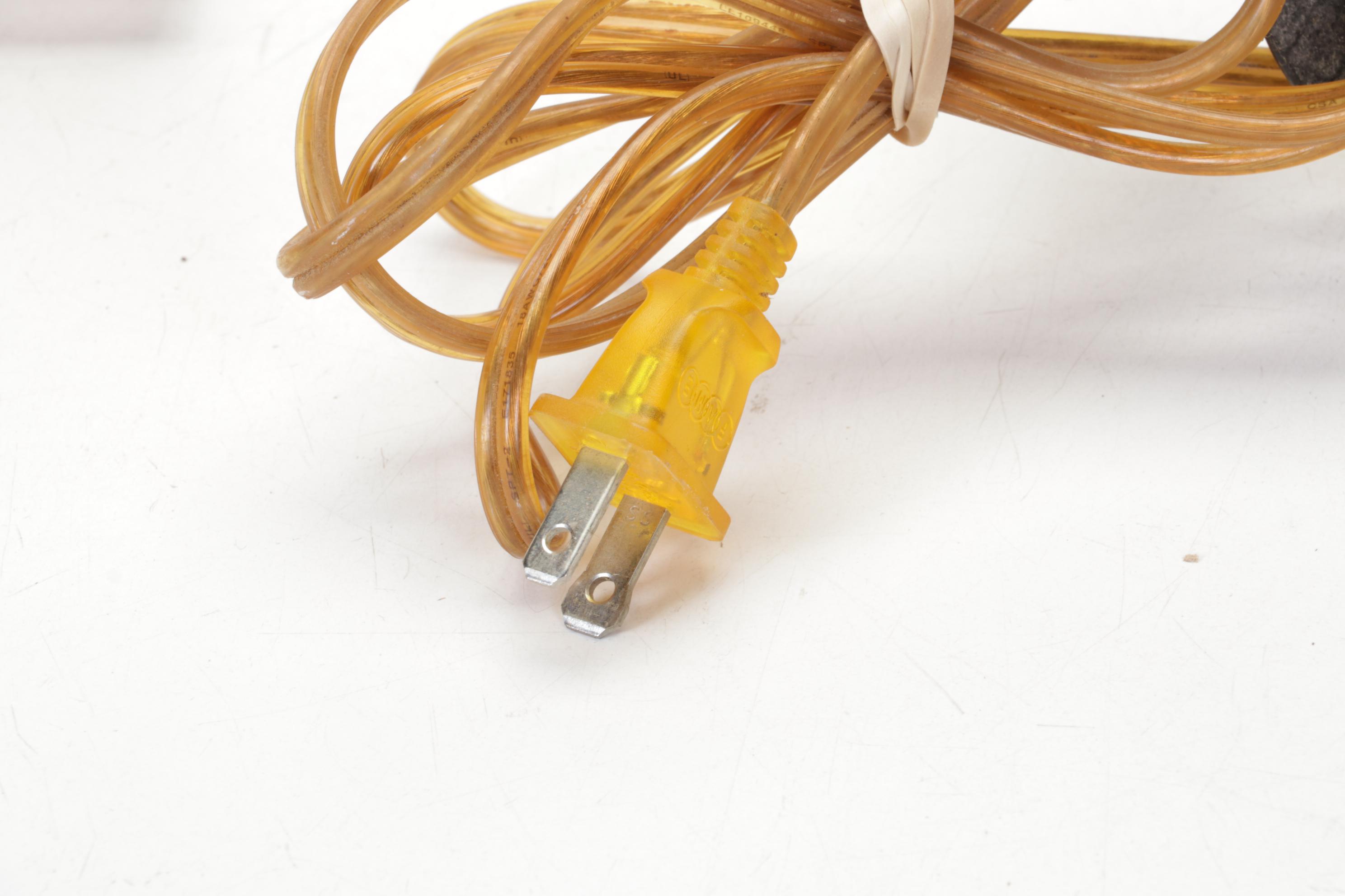 Dale Tiffany Slag Glass Boudoir Lamp With Dried Flower Collages