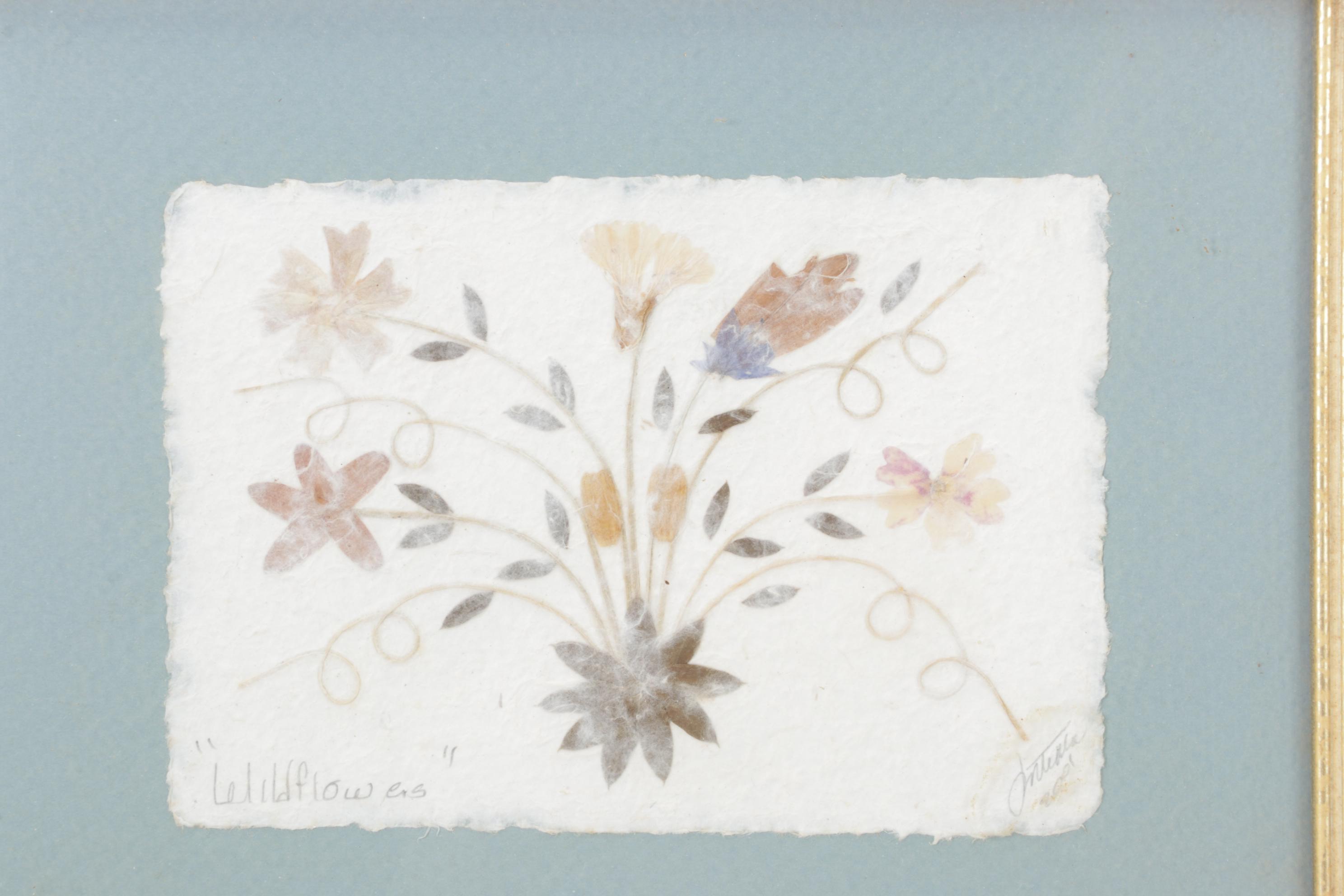 Dale Tiffany Slag Glass Boudoir Lamp With Dried Flower Collages