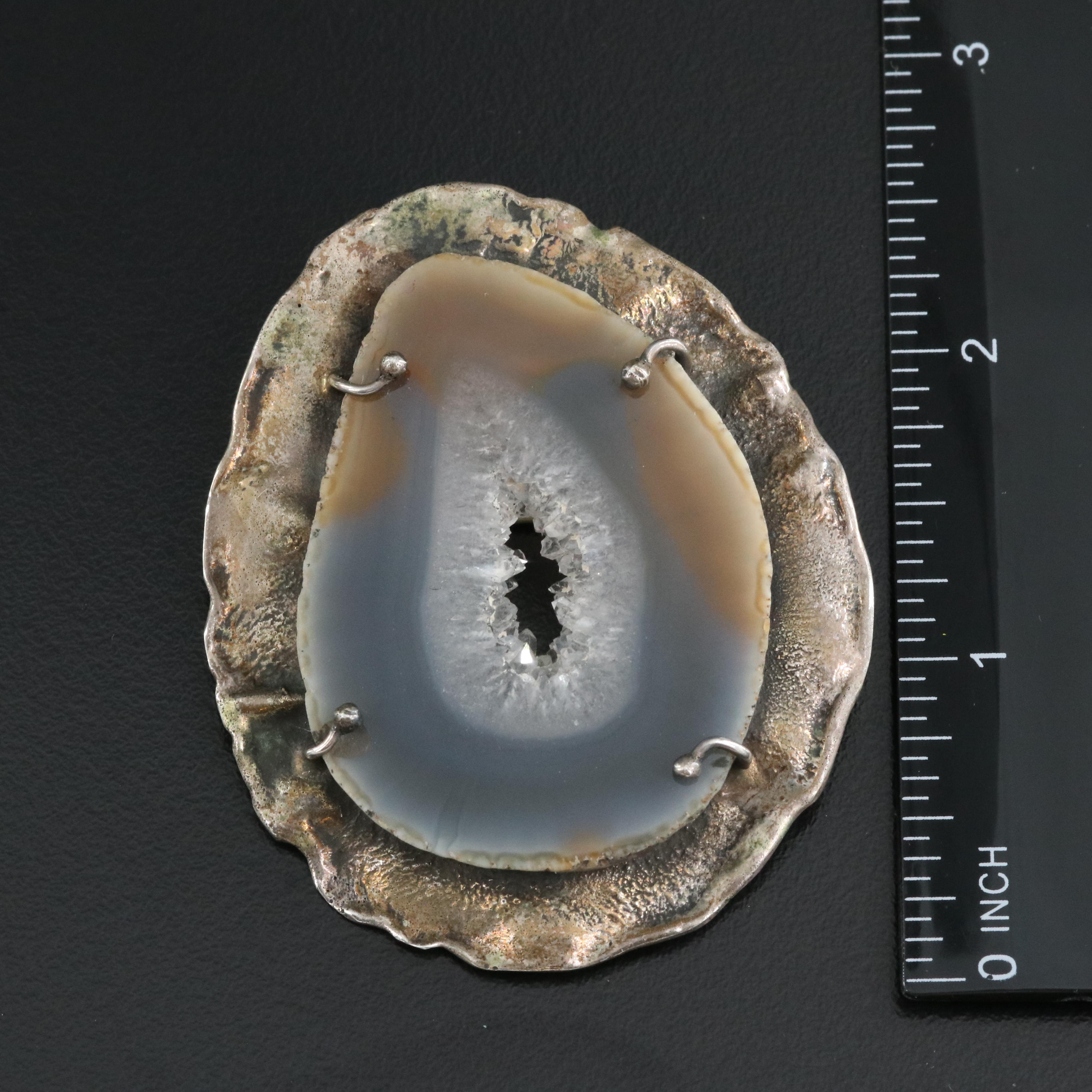 Dan Reisinger, Sterling and Druzy Featured in Brutalist Converter Brooches