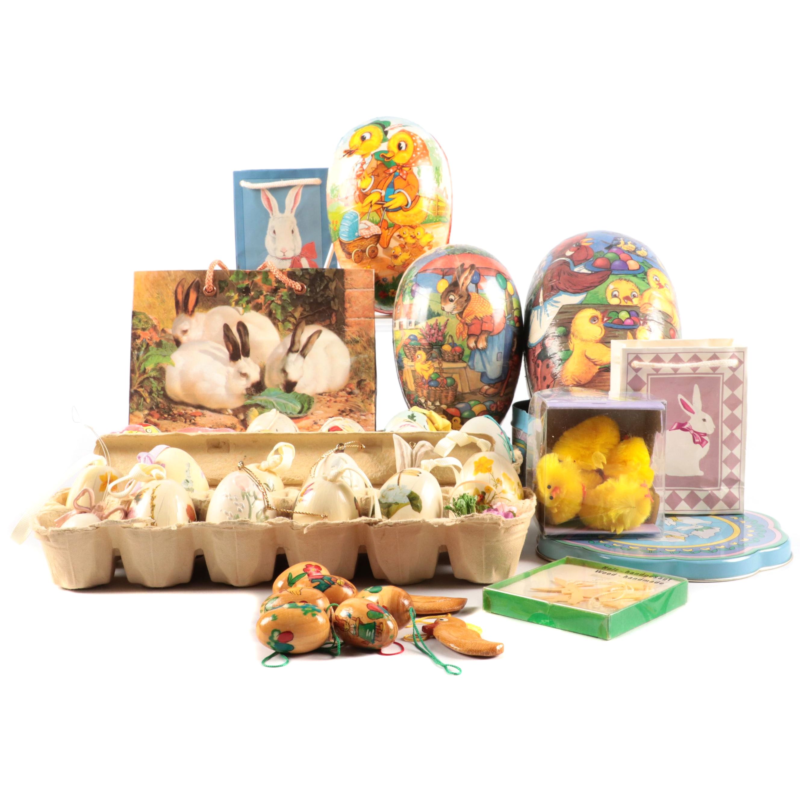 Hand-Painted Easter Eggs With Rabbit Art Work, Furry Chicks and More