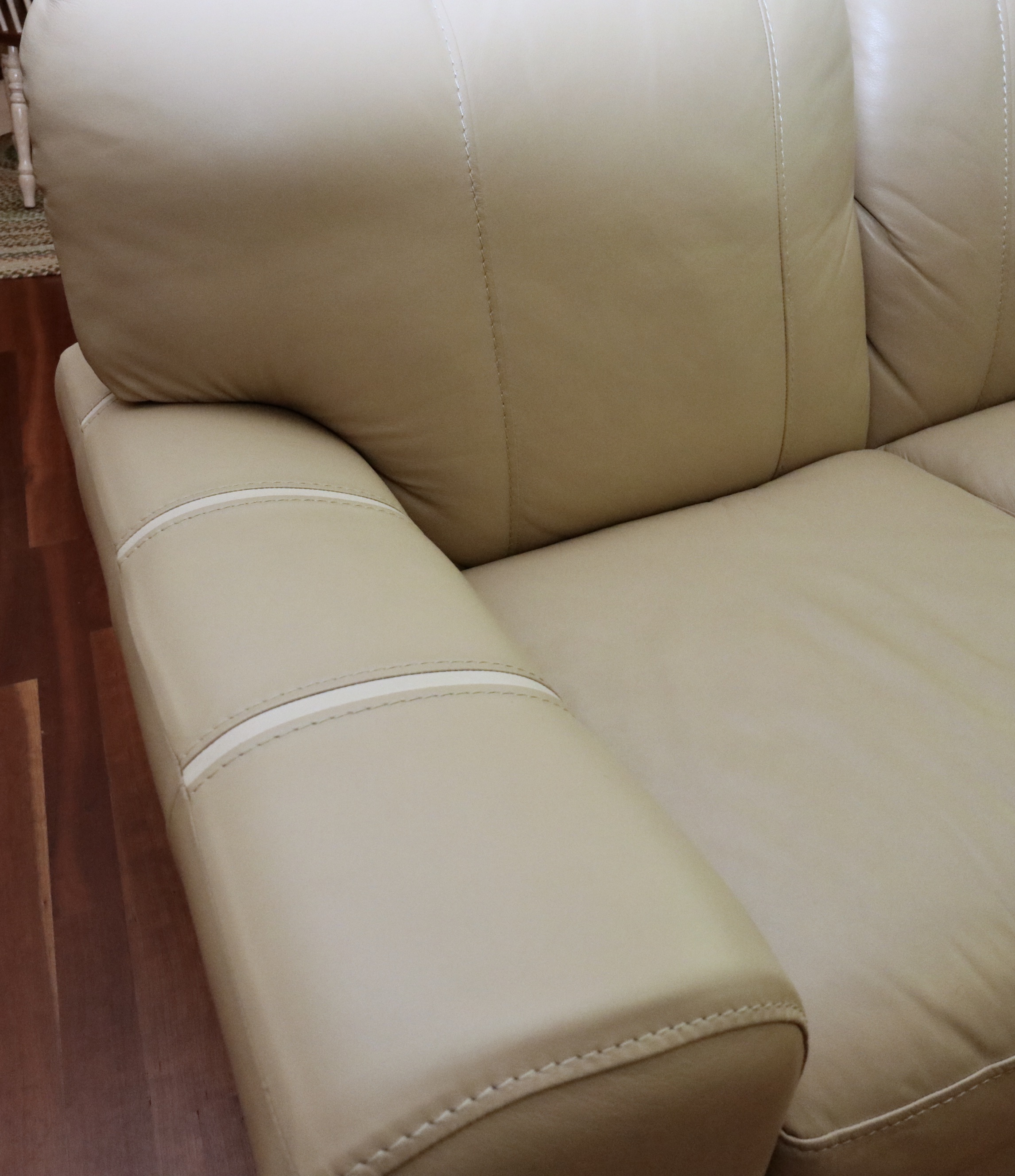 Furniture by Otmar "Jaymar" Leather Sectional Sofa and Ottoman