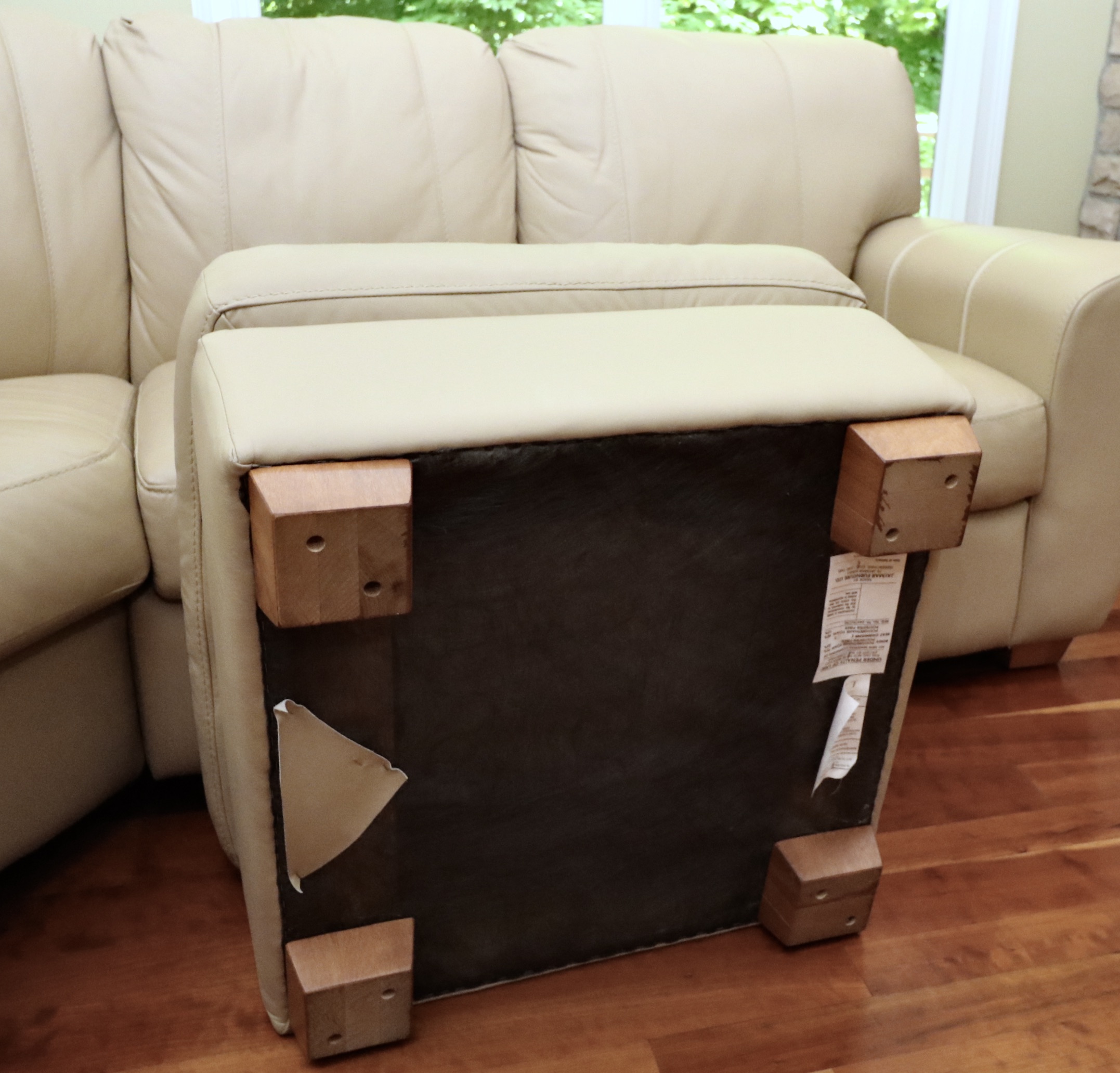 Furniture by Otmar "Jaymar" Leather Sectional Sofa and Ottoman