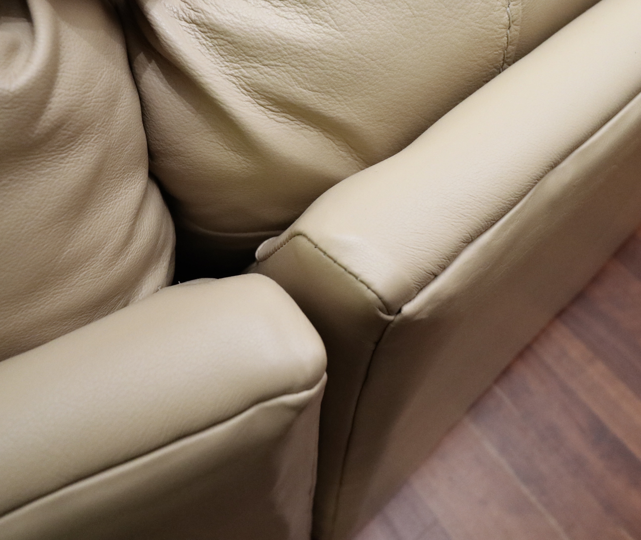 Furniture by Otmar "Jaymar" Leather Sectional Sofa and Ottoman