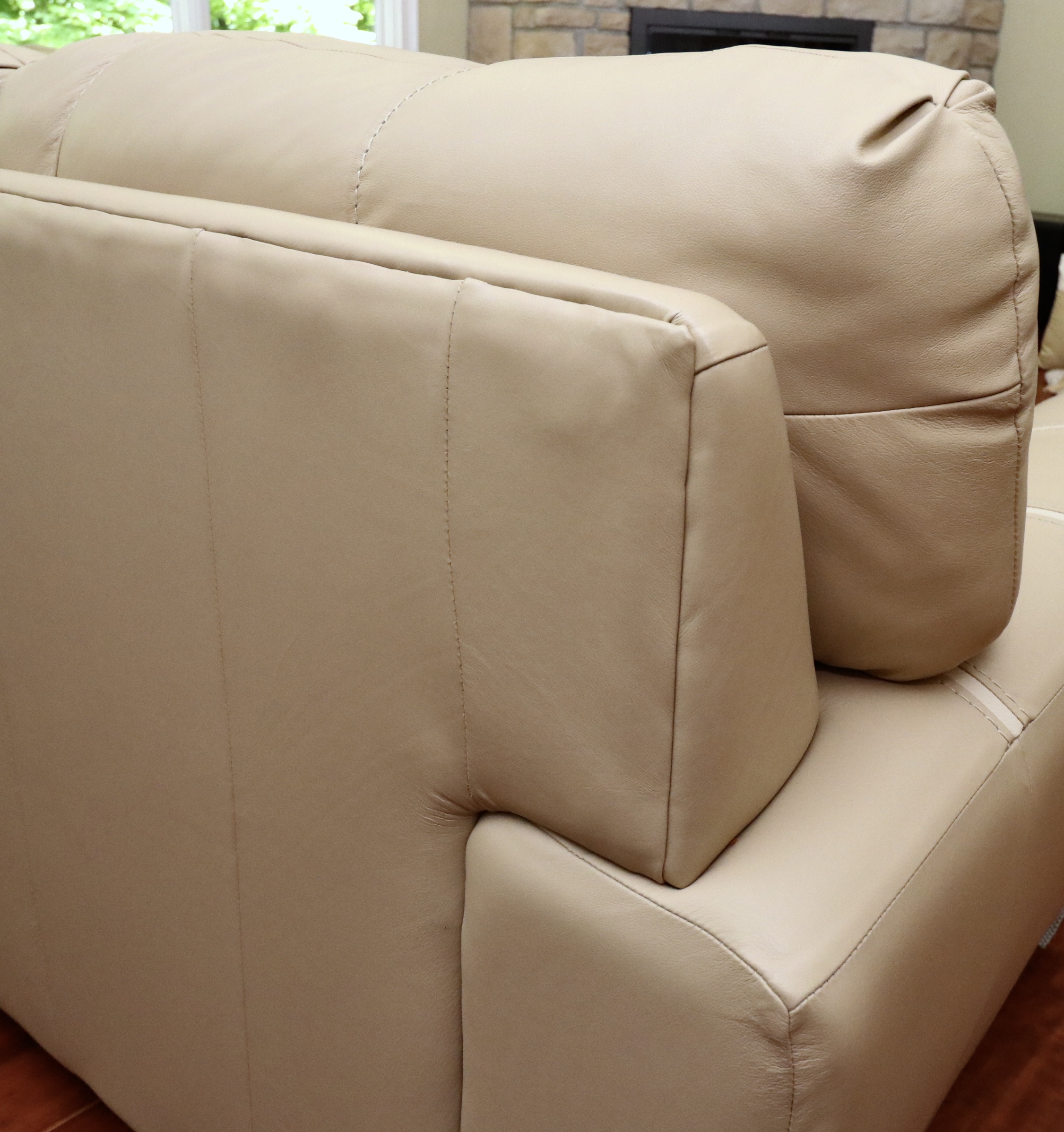 Furniture by Otmar "Jaymar" Leather Sectional Sofa and Ottoman