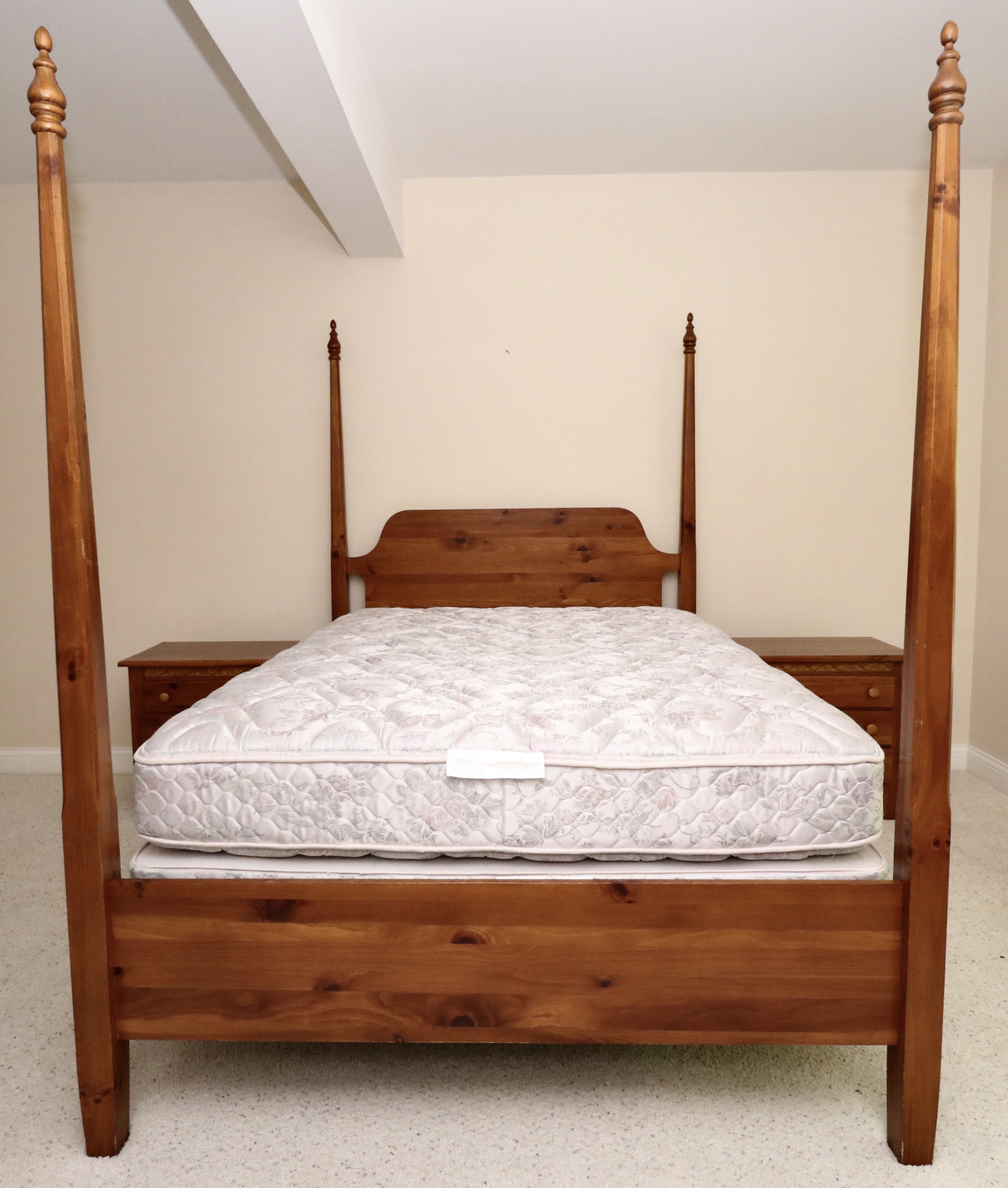 Kincaid Furniture "Shaker Ridge" Four Post Queen Bed Frame and Nightstands