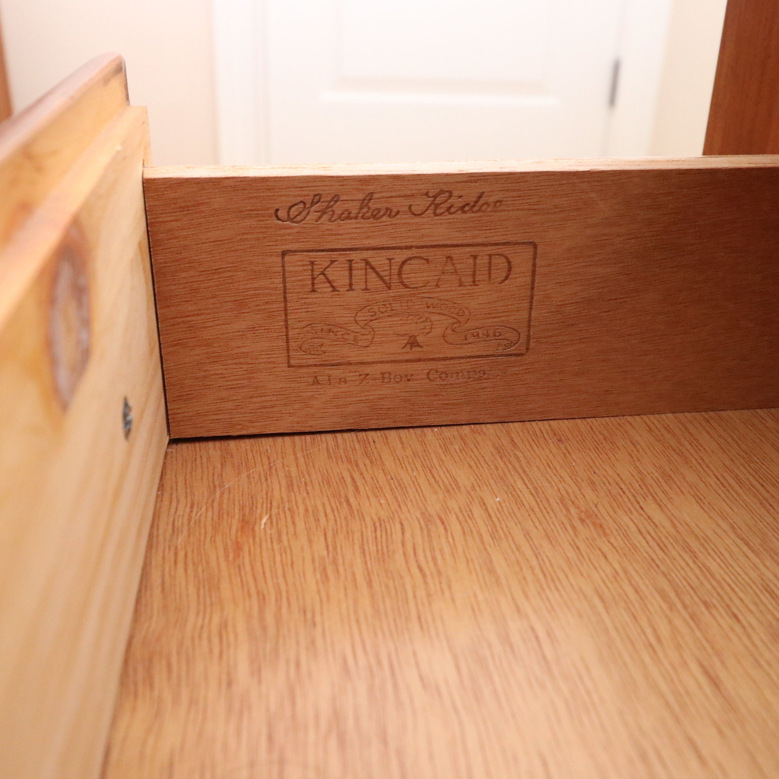 Kincaid Furniture "Shaker Ridge" Four Post Queen Bed Frame and Nightstands