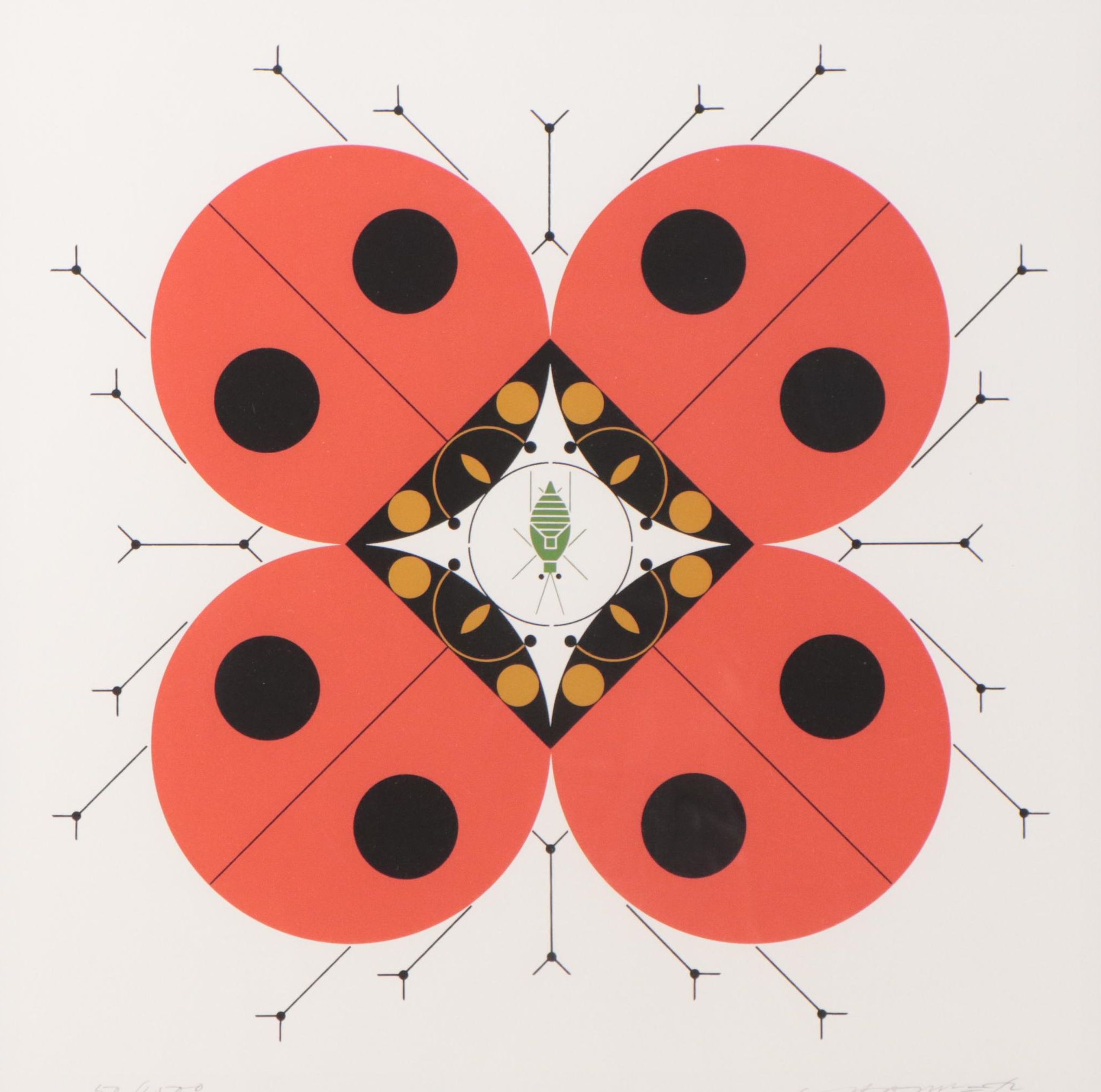 Charley Harper Serigraph "Last Aphid"