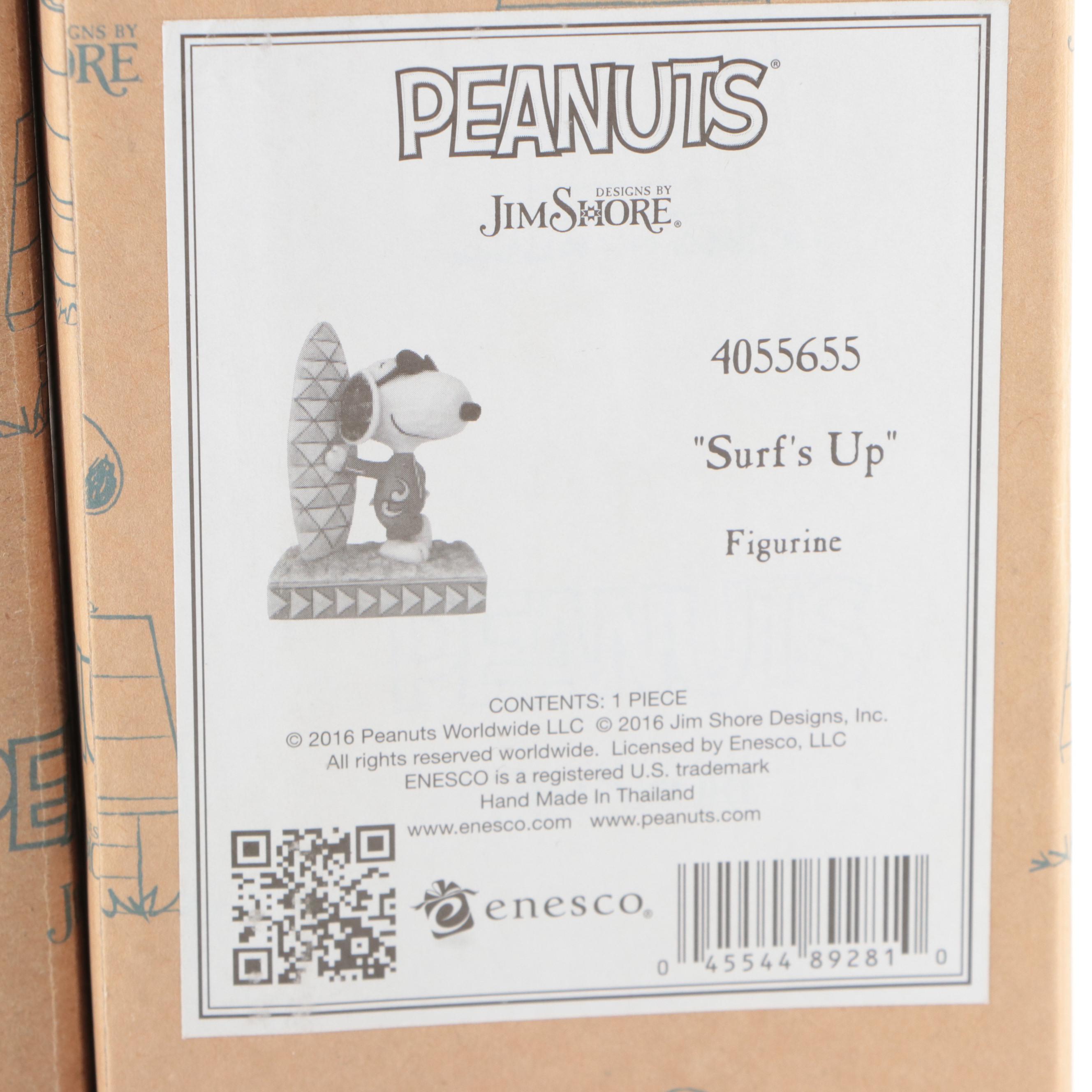 Enesco Jim Shore Peanuts Snoopy "Surf's Up" and "Beach Buddies" Figurines