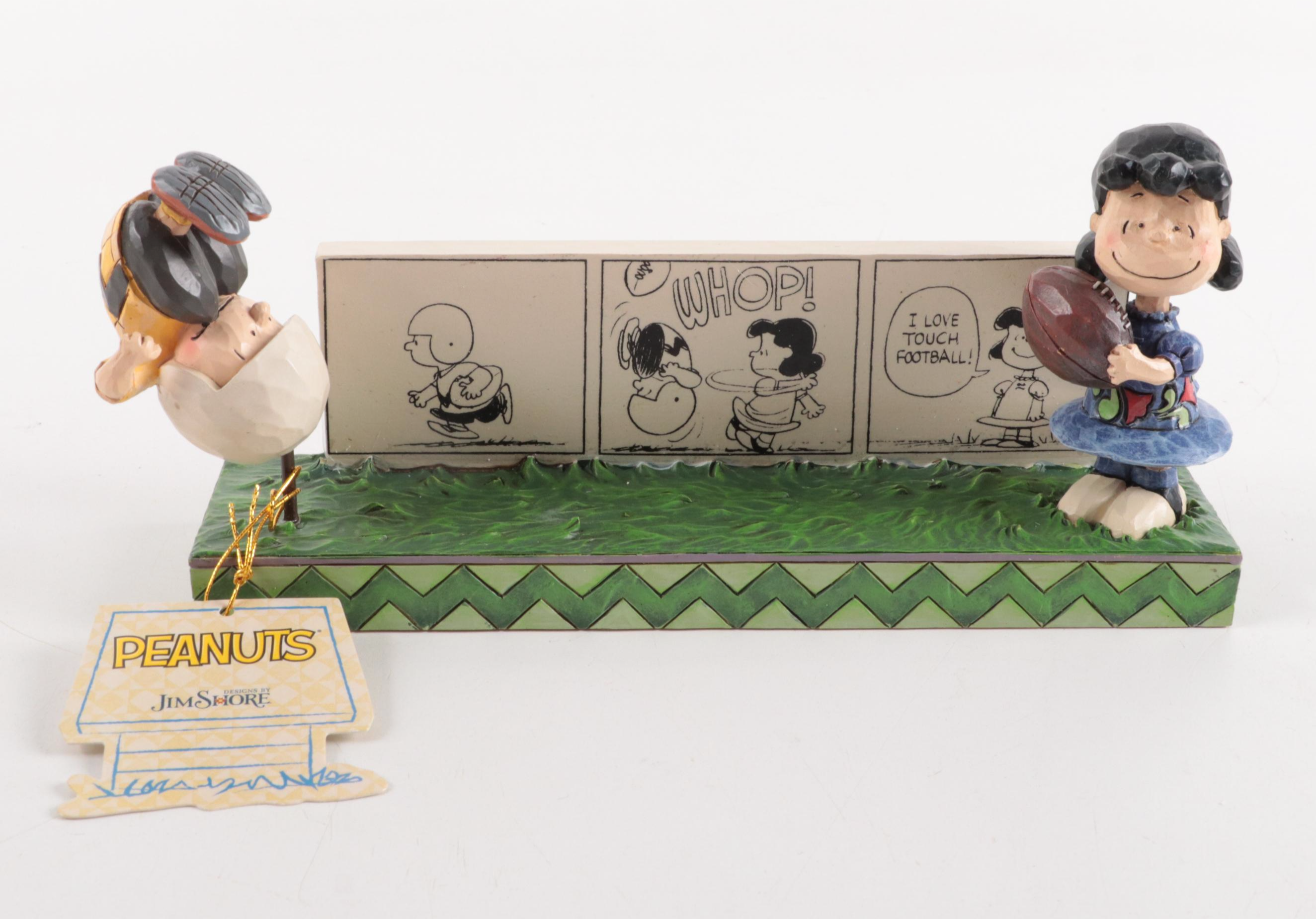 Jim Shore Peanuts "Spirit Squad" and "I Love Touch Football" Figurines