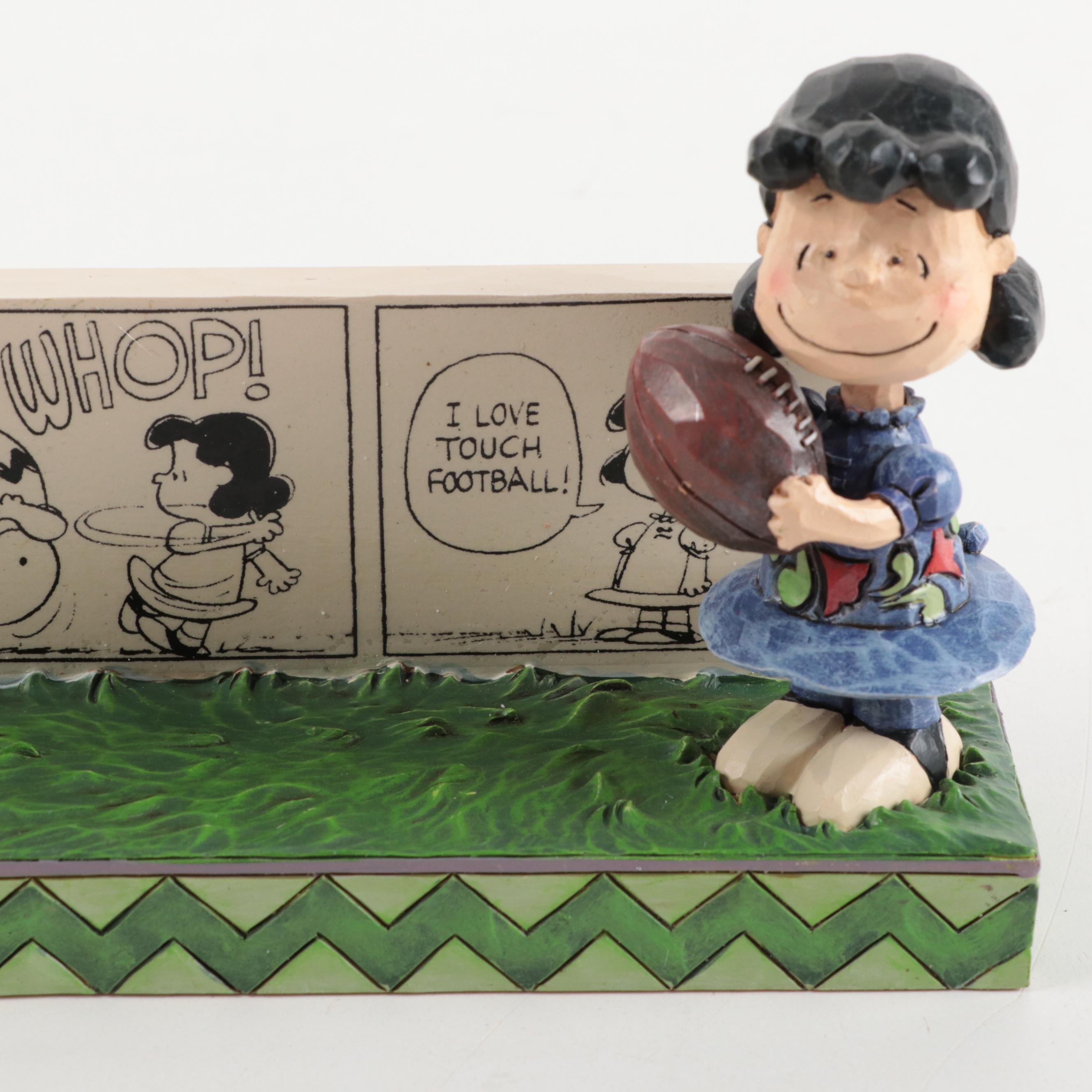 Jim Shore Peanuts "Spirit Squad" and "I Love Touch Football" Figurines