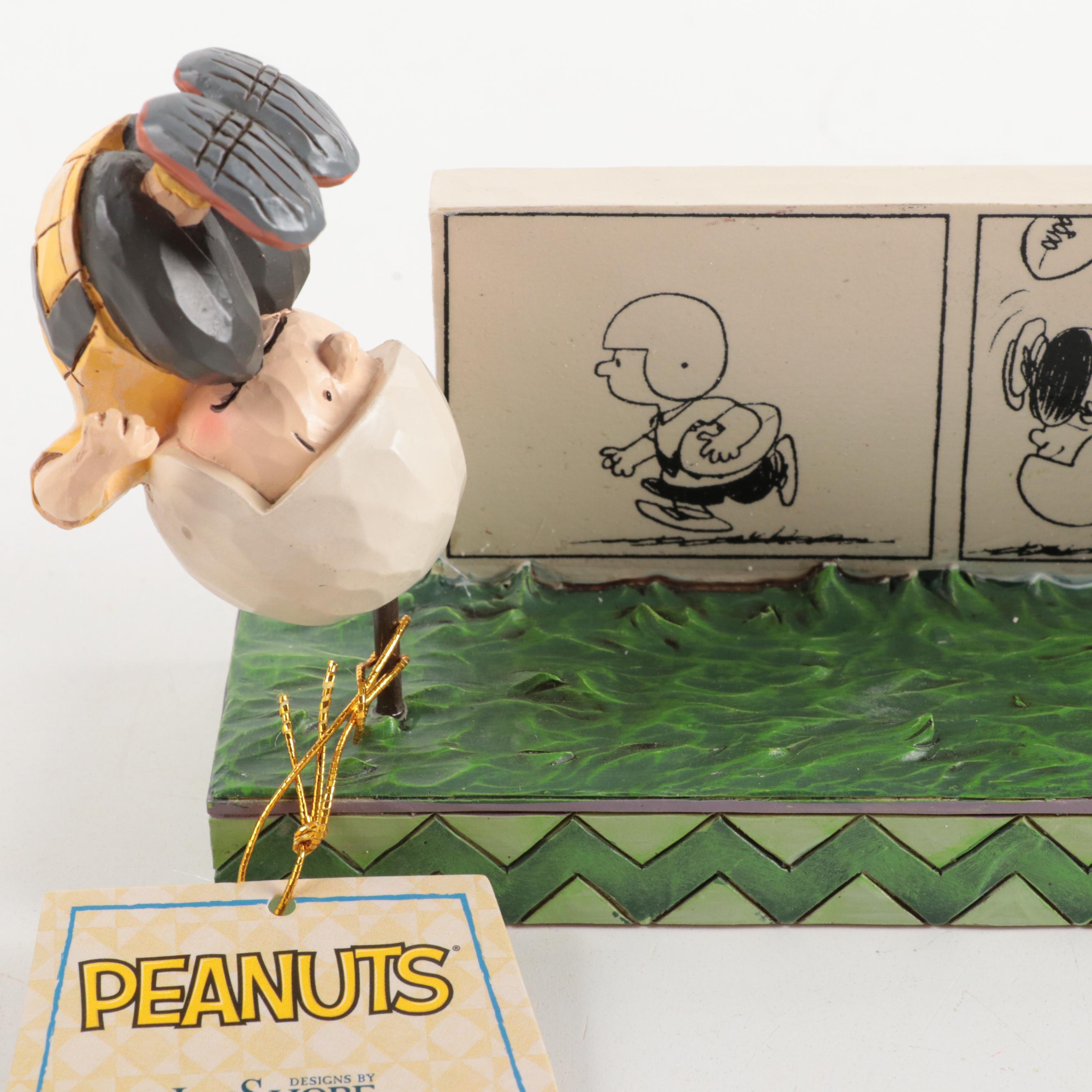 Jim Shore Peanuts "Spirit Squad" and "I Love Touch Football" Figurines