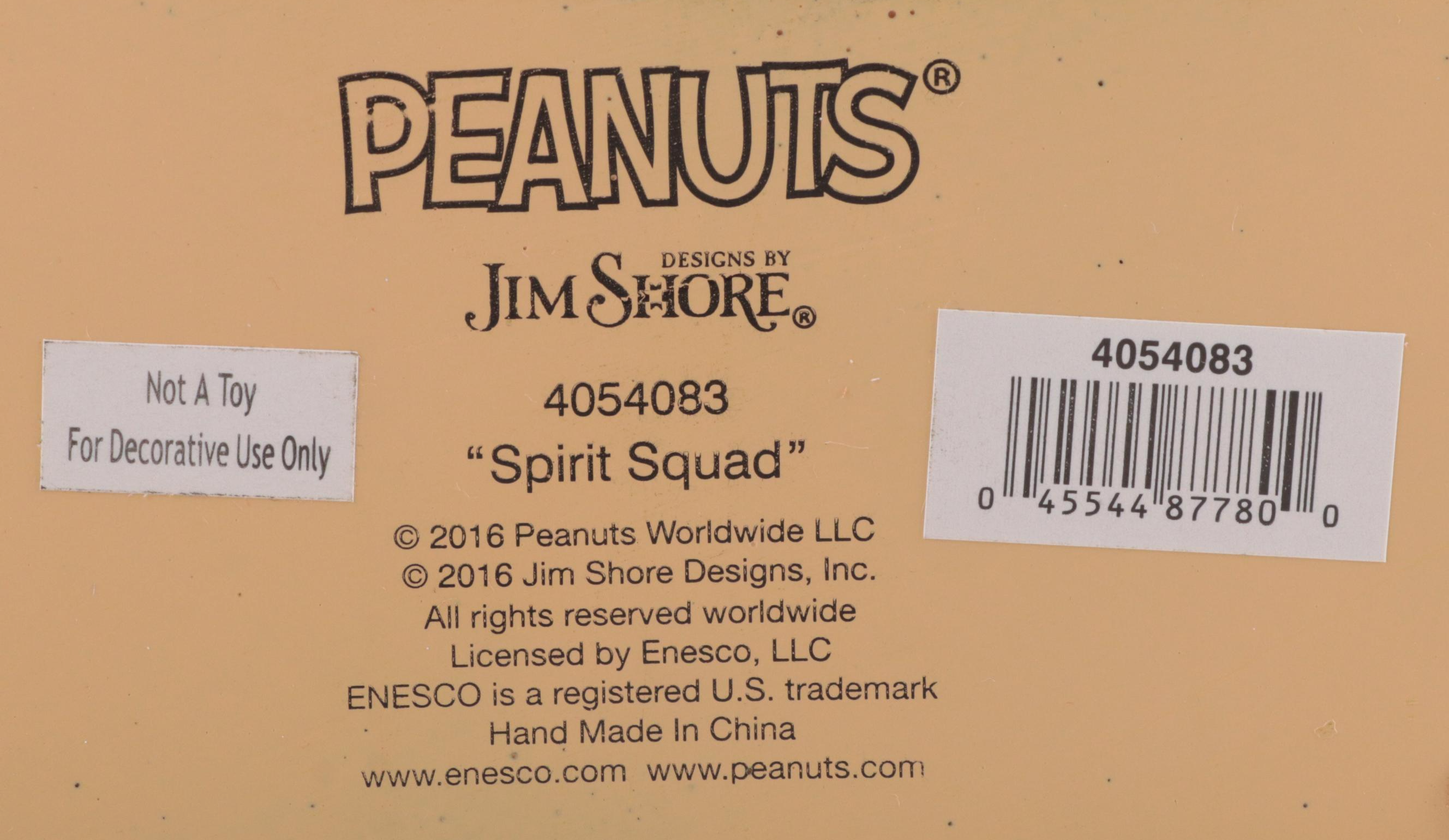 Jim Shore Peanuts "Spirit Squad" and "I Love Touch Football" Figurines