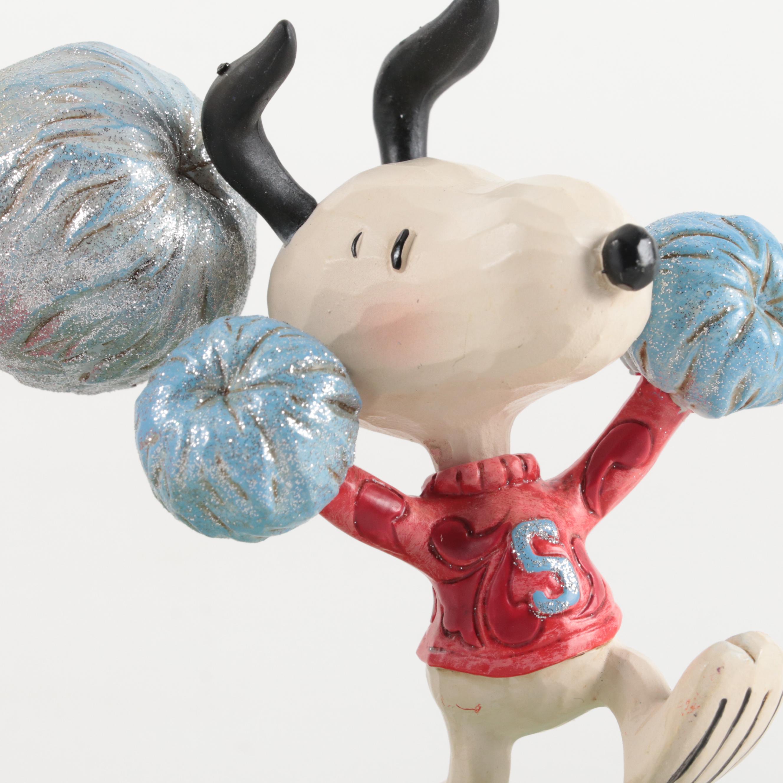 Jim Shore Peanuts "Spirit Squad" and "I Love Touch Football" Figurines