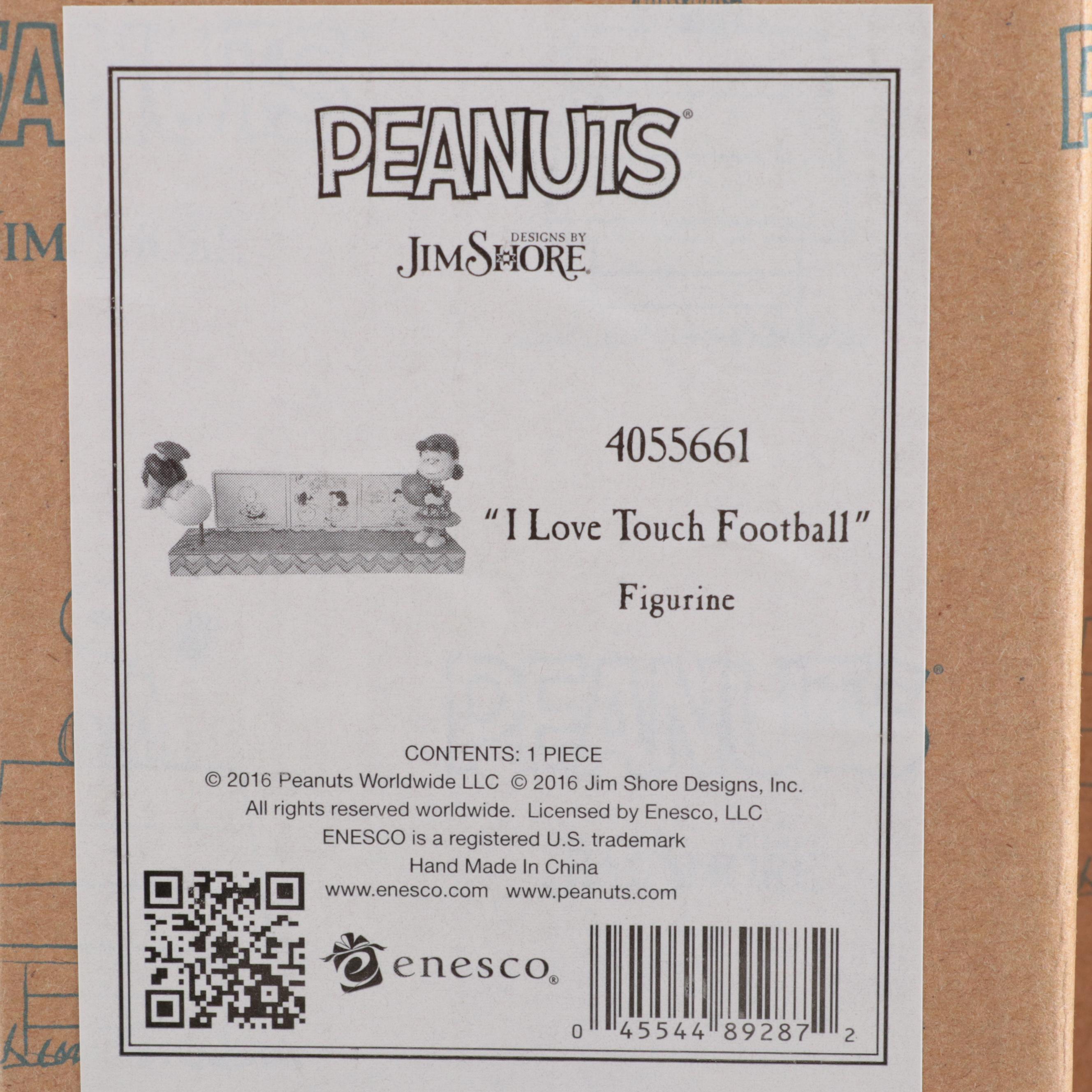 Jim Shore Peanuts "Spirit Squad" and "I Love Touch Football" Figurines