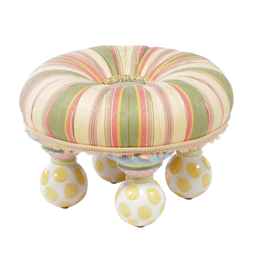 MacKenzie-Childs Upholstered Ottoman