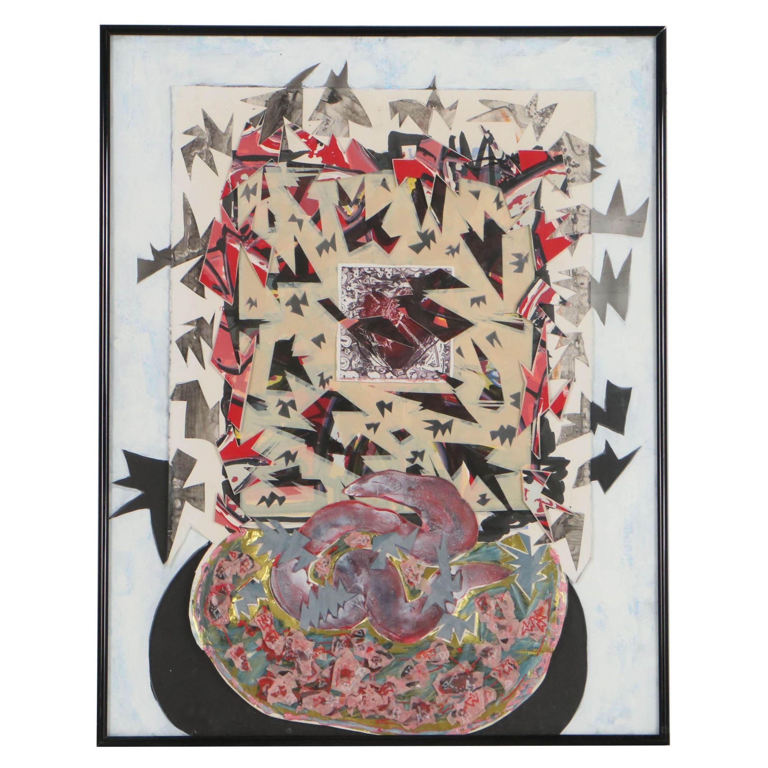 Sarah Roush Dimentional Mixed Media Composition, Circa 1980