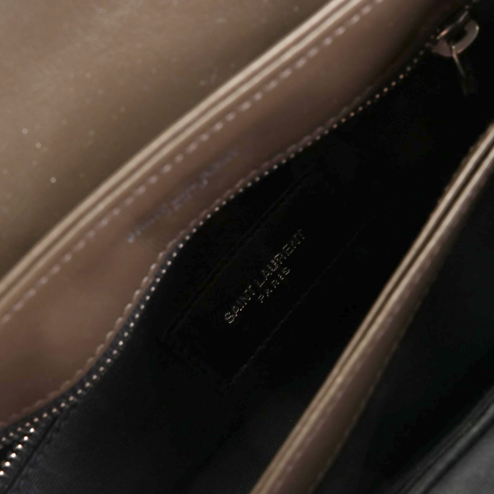 Saint Laurent Loulou Crossbody Clutch Bag in Chevron Matelassé Leather