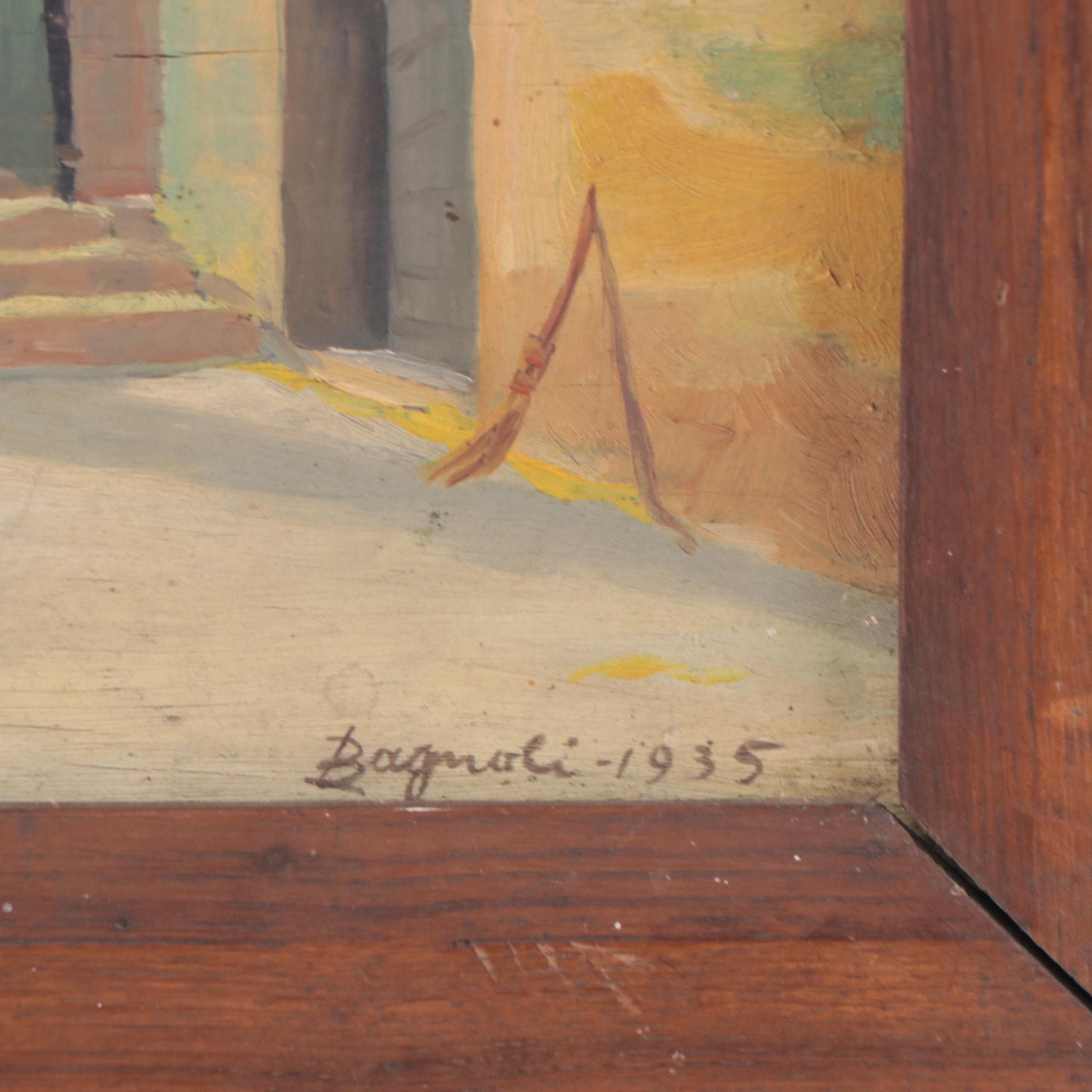 Oil Painting of Mediterranean Landscape, 1935