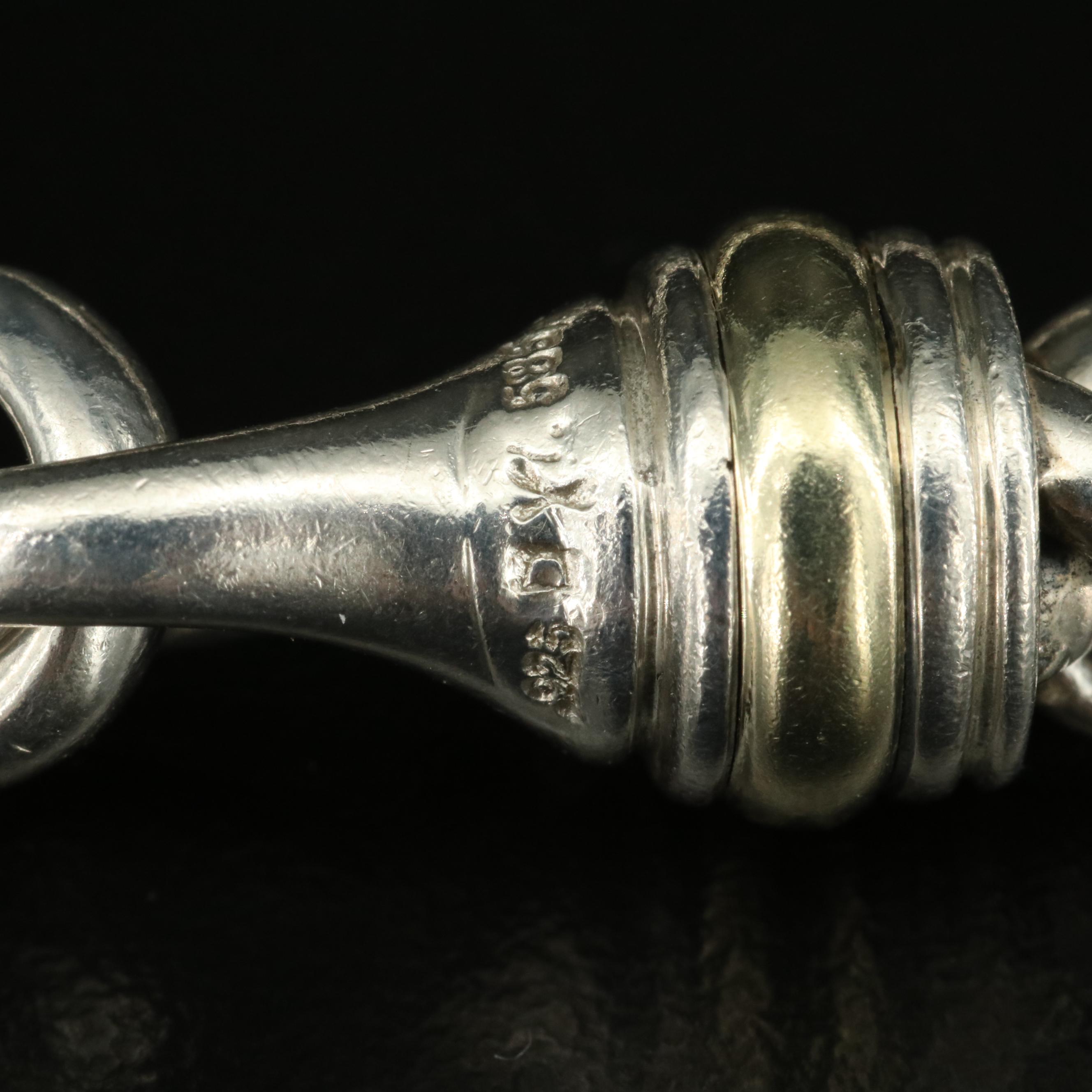 David Yurman Sterling Wheat Chain Bracelet with 14K Accents