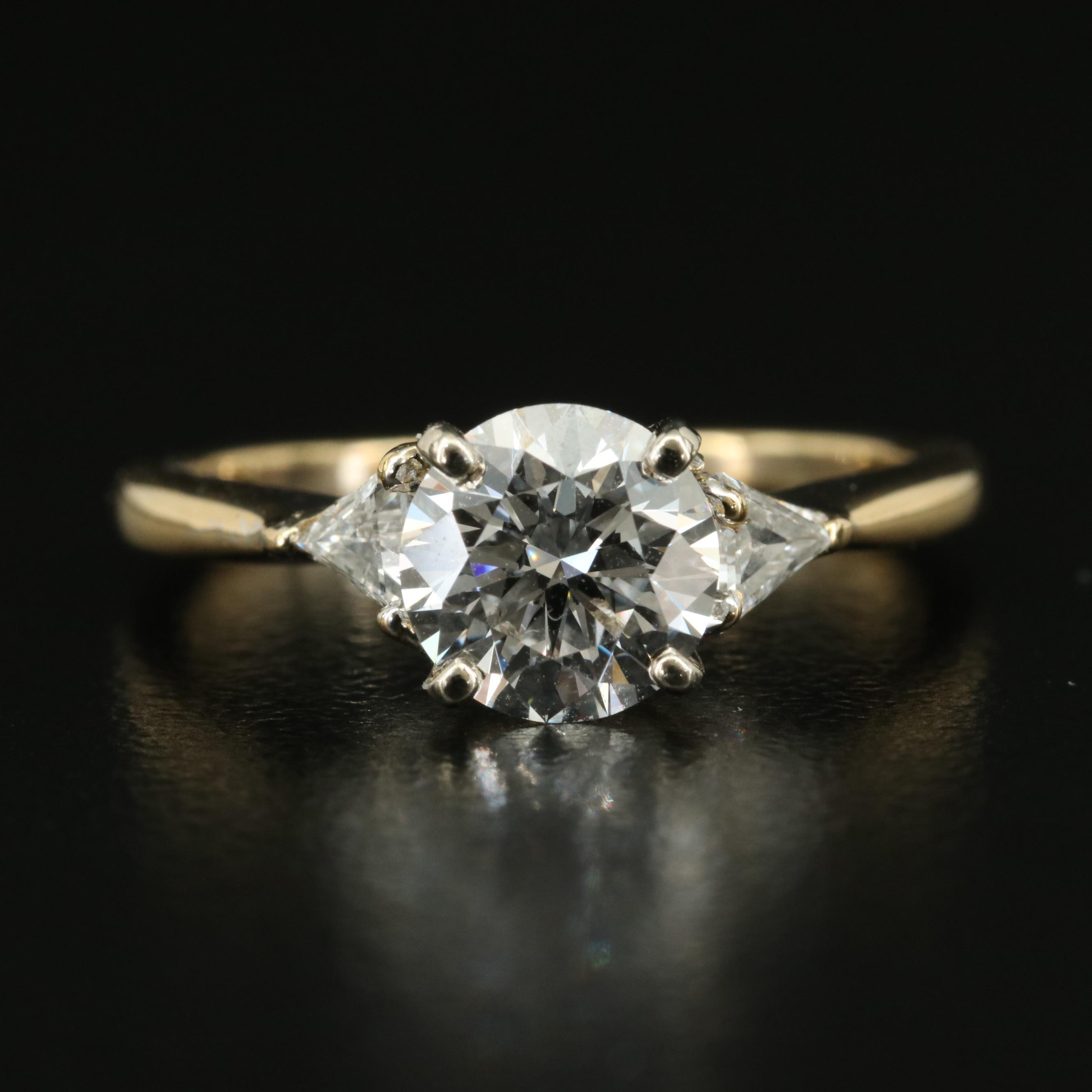 18K 1.45 CTW Lab Grown Diamond Ring with 14K and Online Digital IGI Report