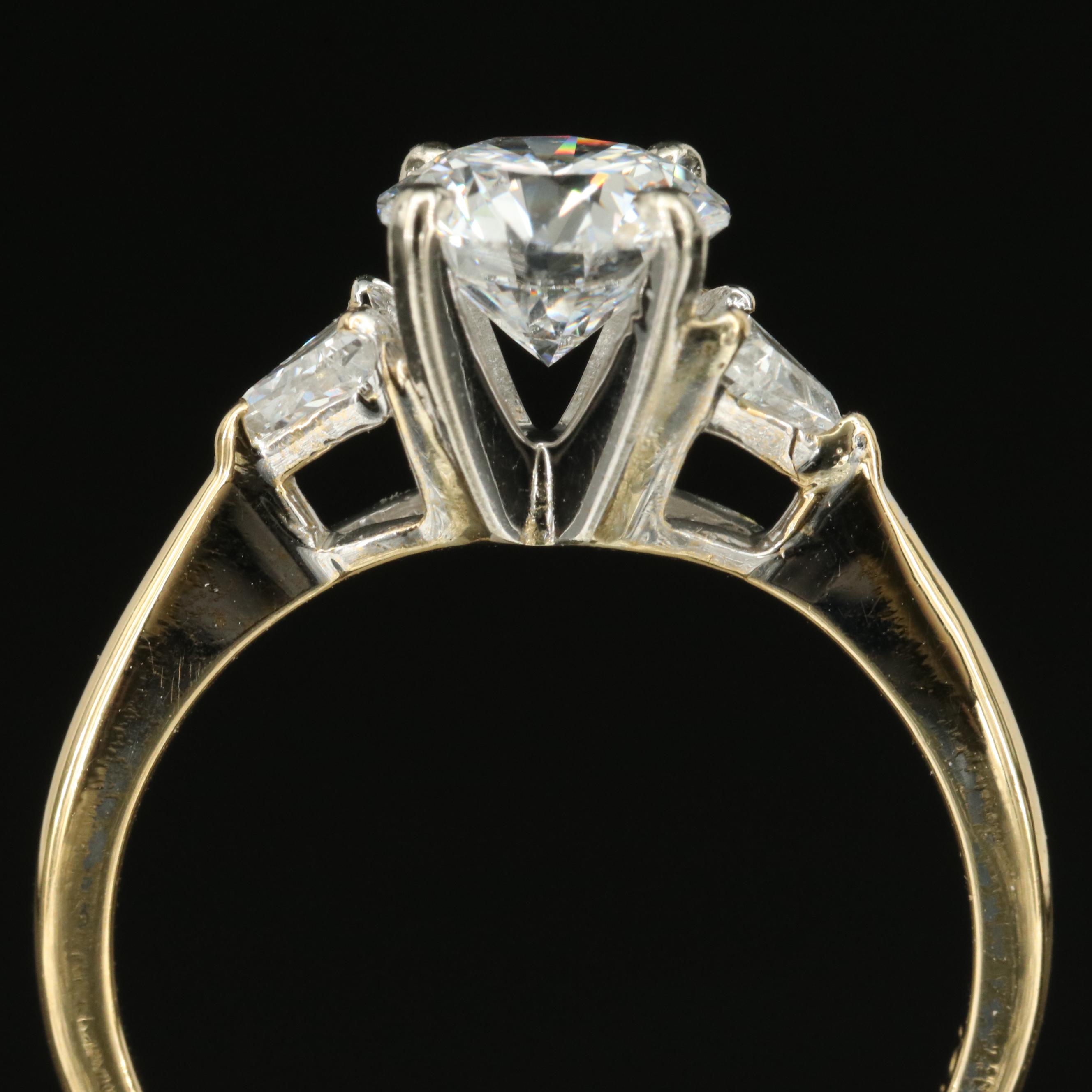 18K 1.45 CTW Lab Grown Diamond Ring with 14K and Online Digital IGI Report