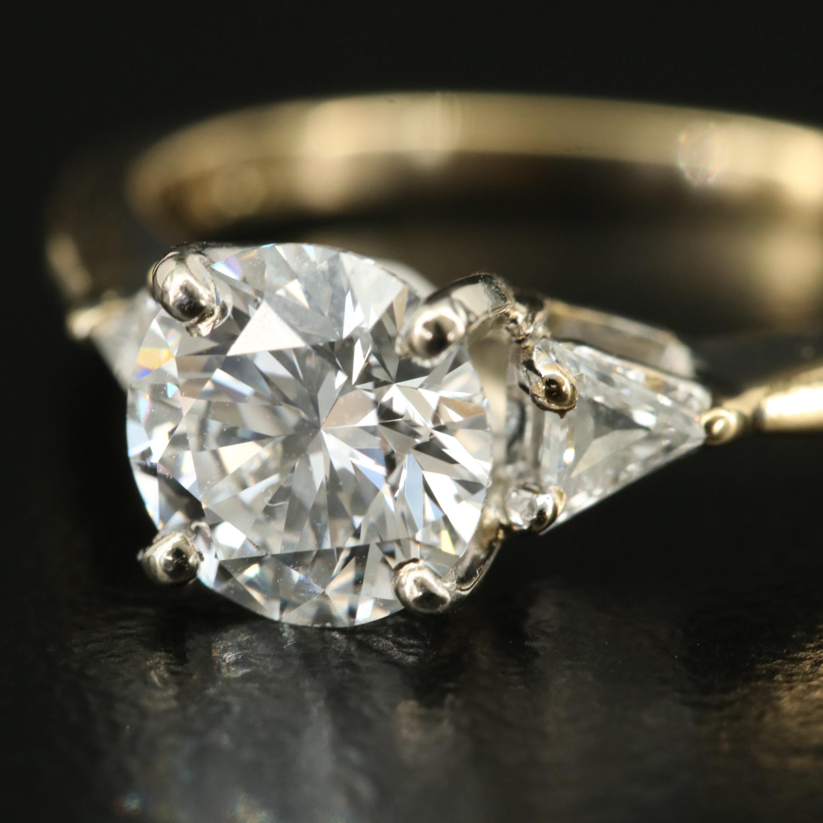 18K 1.45 CTW Lab Grown Diamond Ring with 14K and Online Digital IGI Report