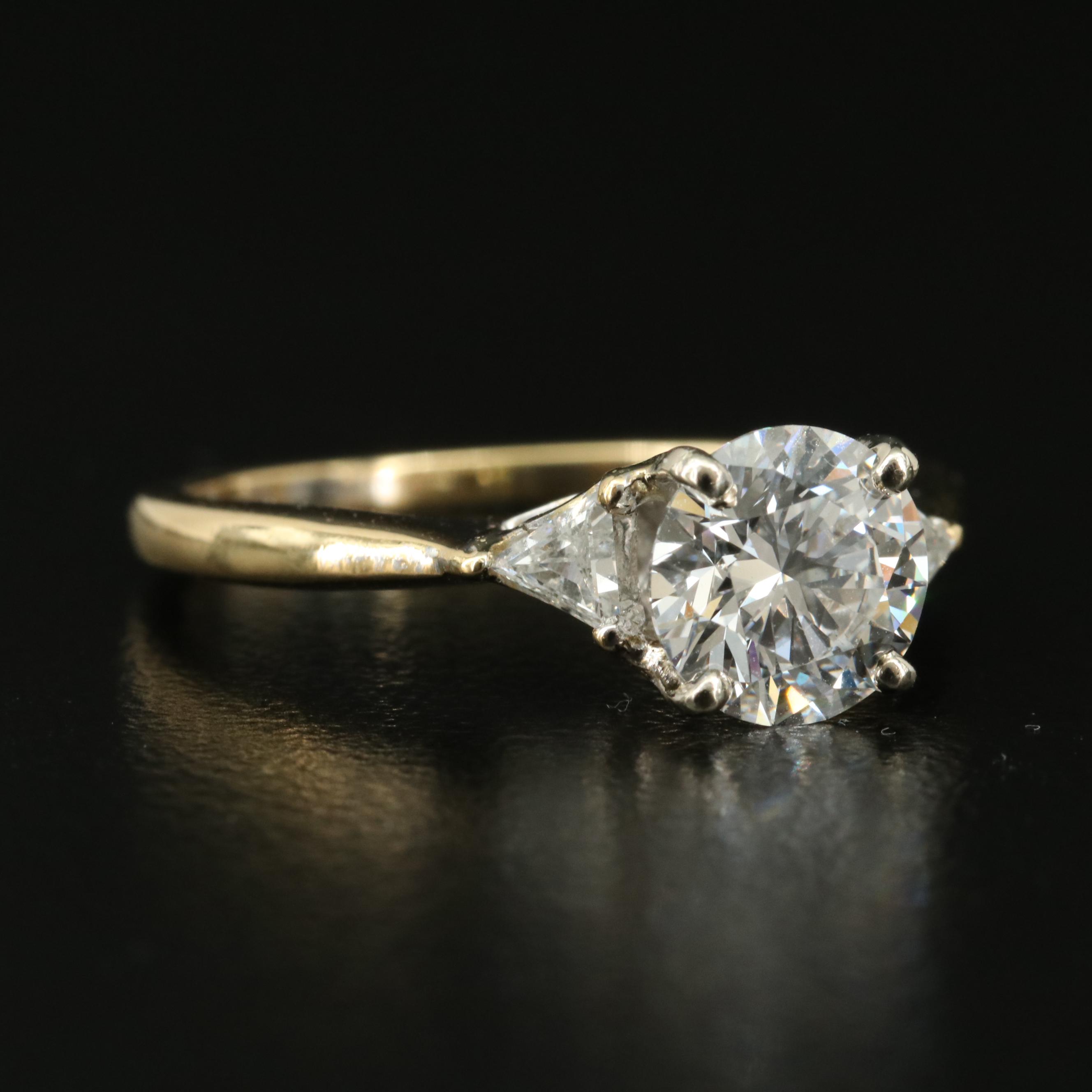 18K 1.45 CTW Lab Grown Diamond Ring with 14K and Online Digital IGI Report