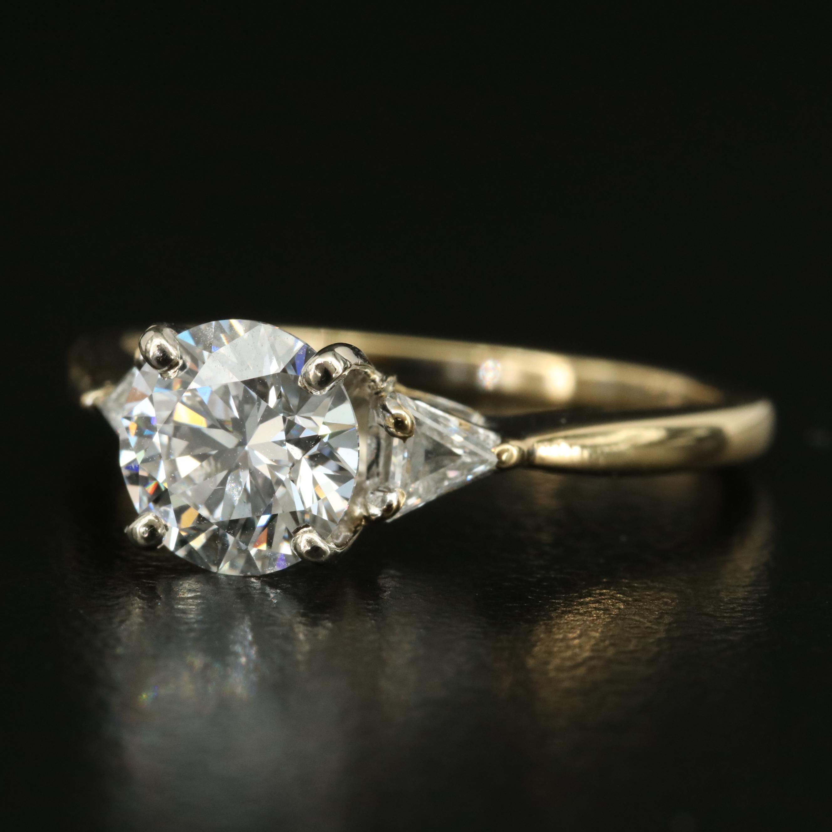 18K 1.45 CTW Lab Grown Diamond Ring with 14K and Online Digital IGI Report