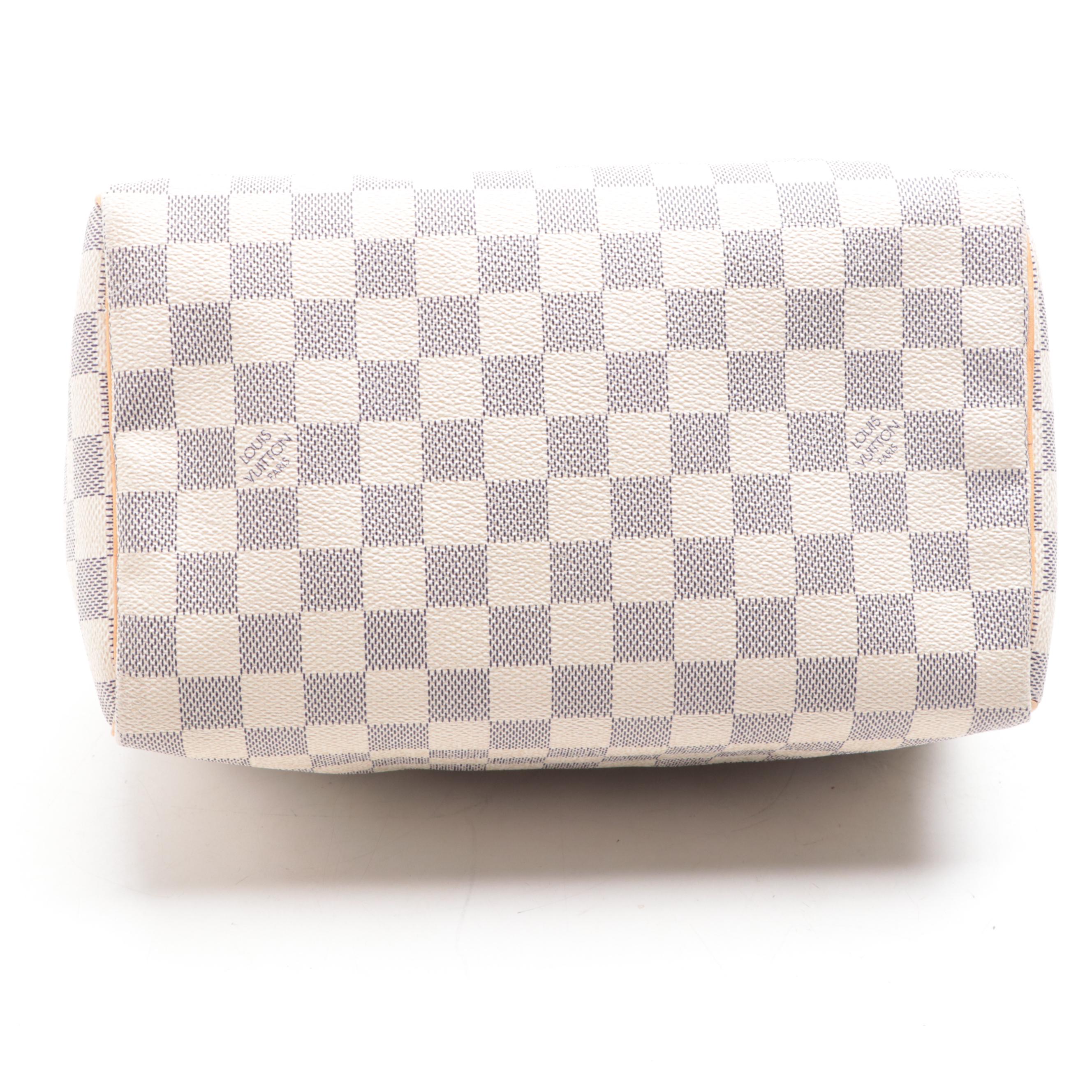 Louis Vuitton Speedy 25 in Damier Azur Canvas and Vachetta Leather