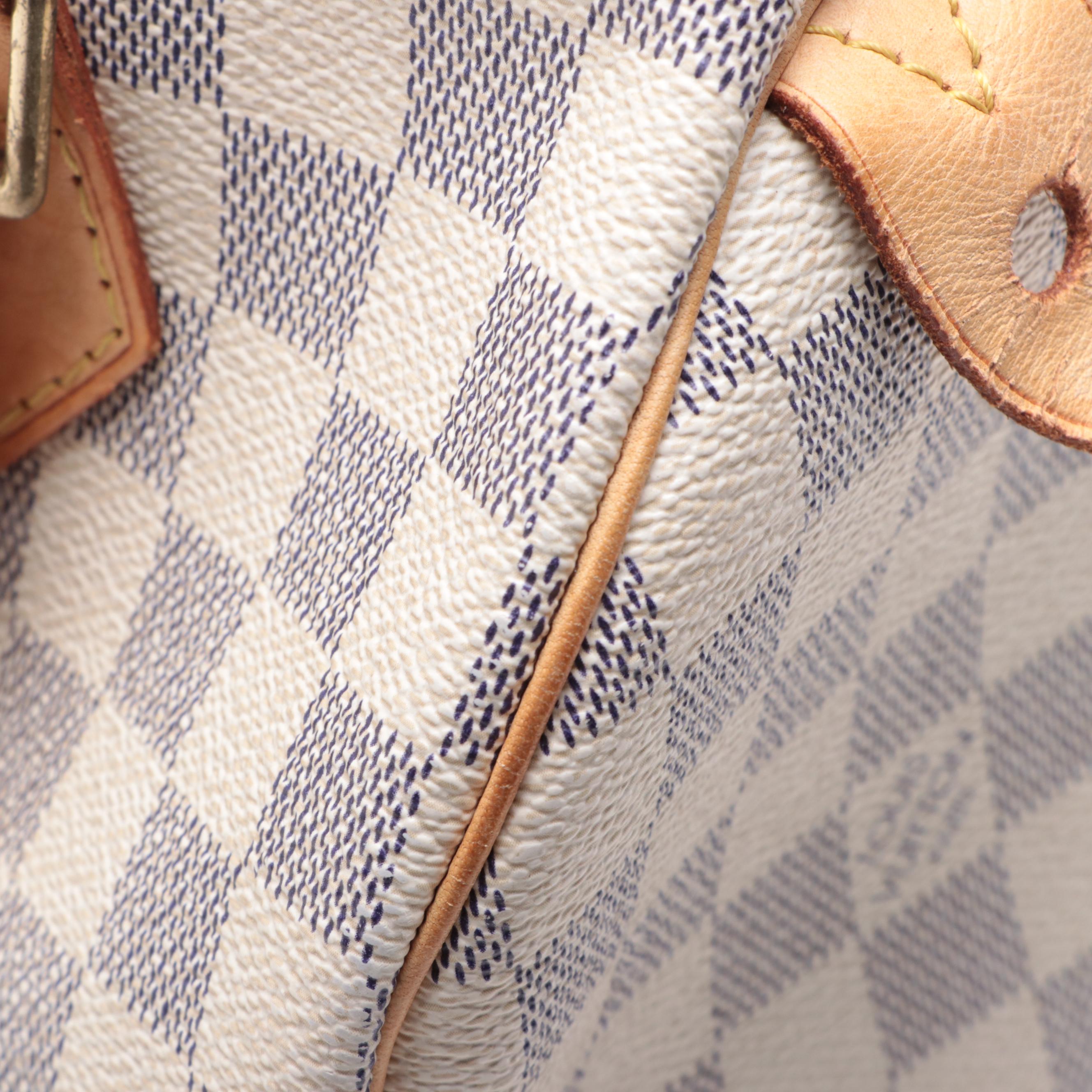 Louis Vuitton Speedy 25 in Damier Azur Canvas and Vachetta Leather