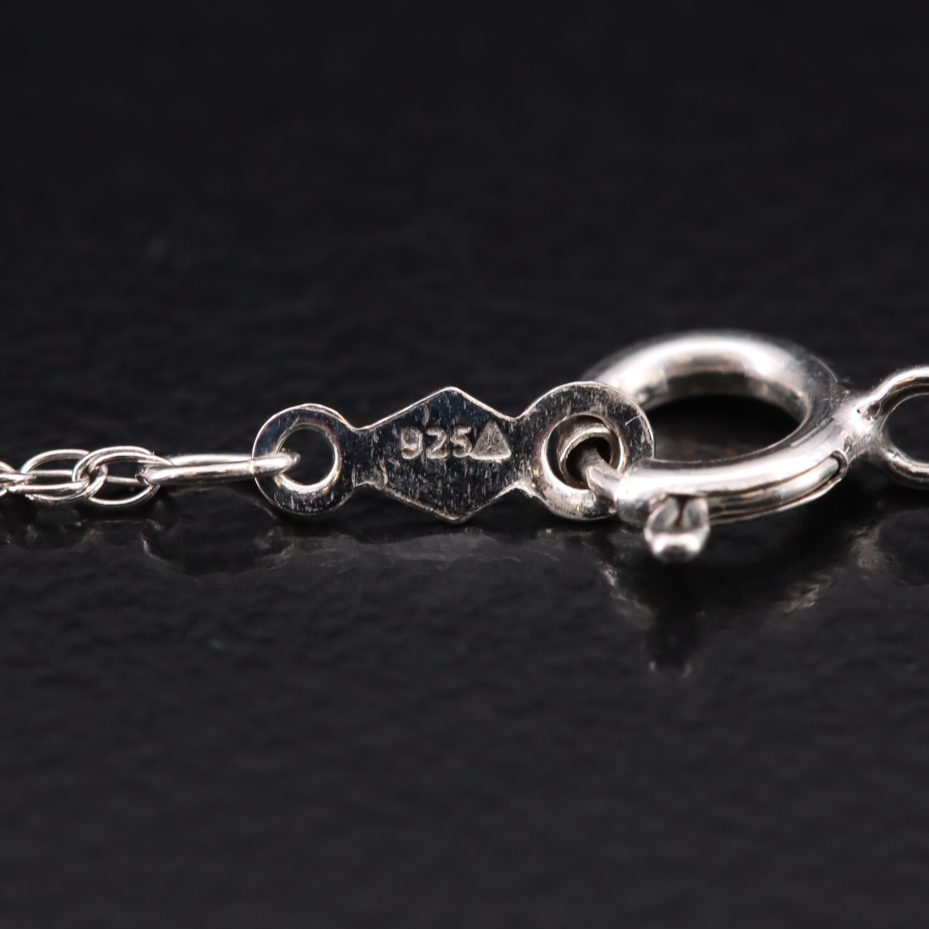 Sterling Cats Pendant Necklace with Sky Blue Topaz and Sapphire