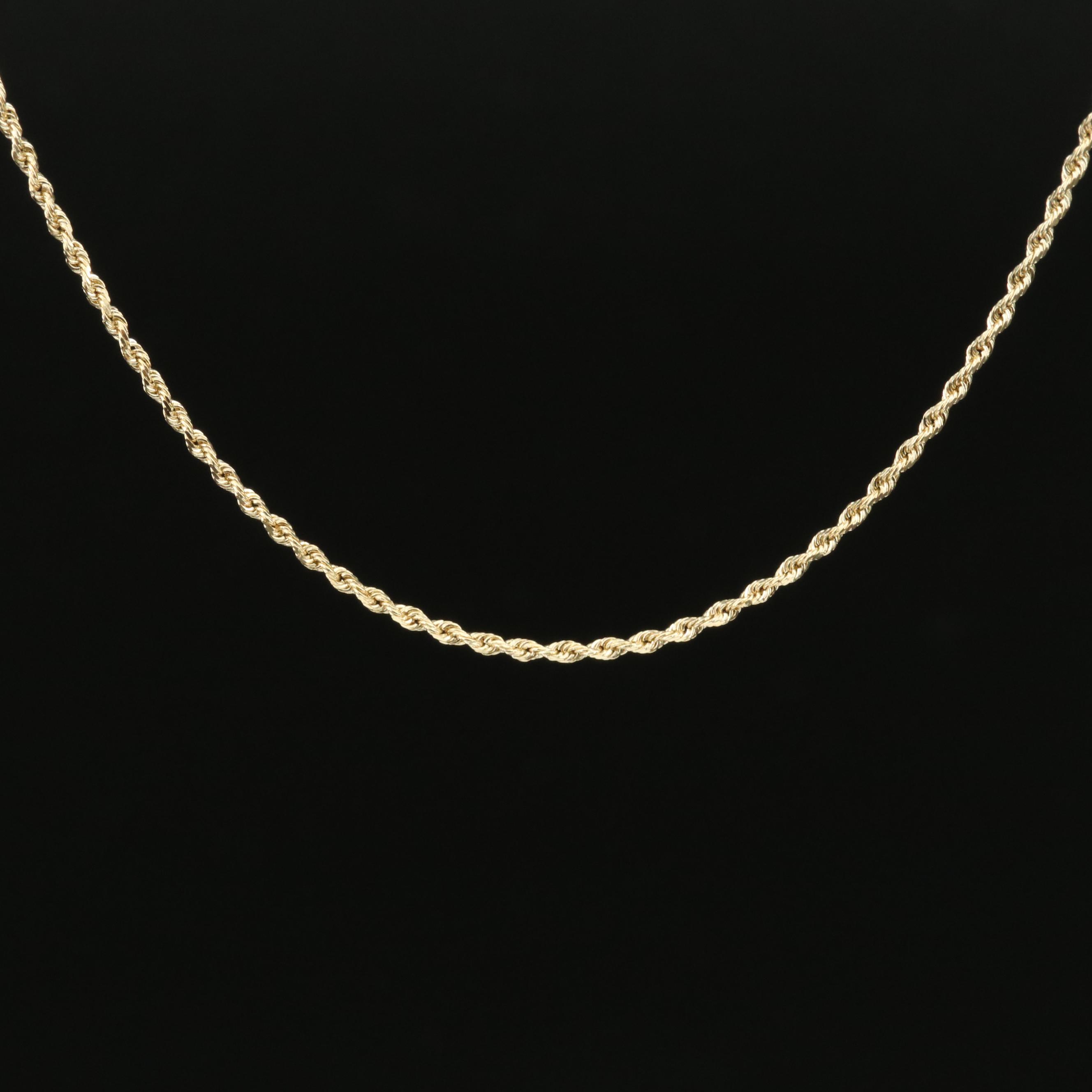 Italian UnoAErre 14K Rope Chain
