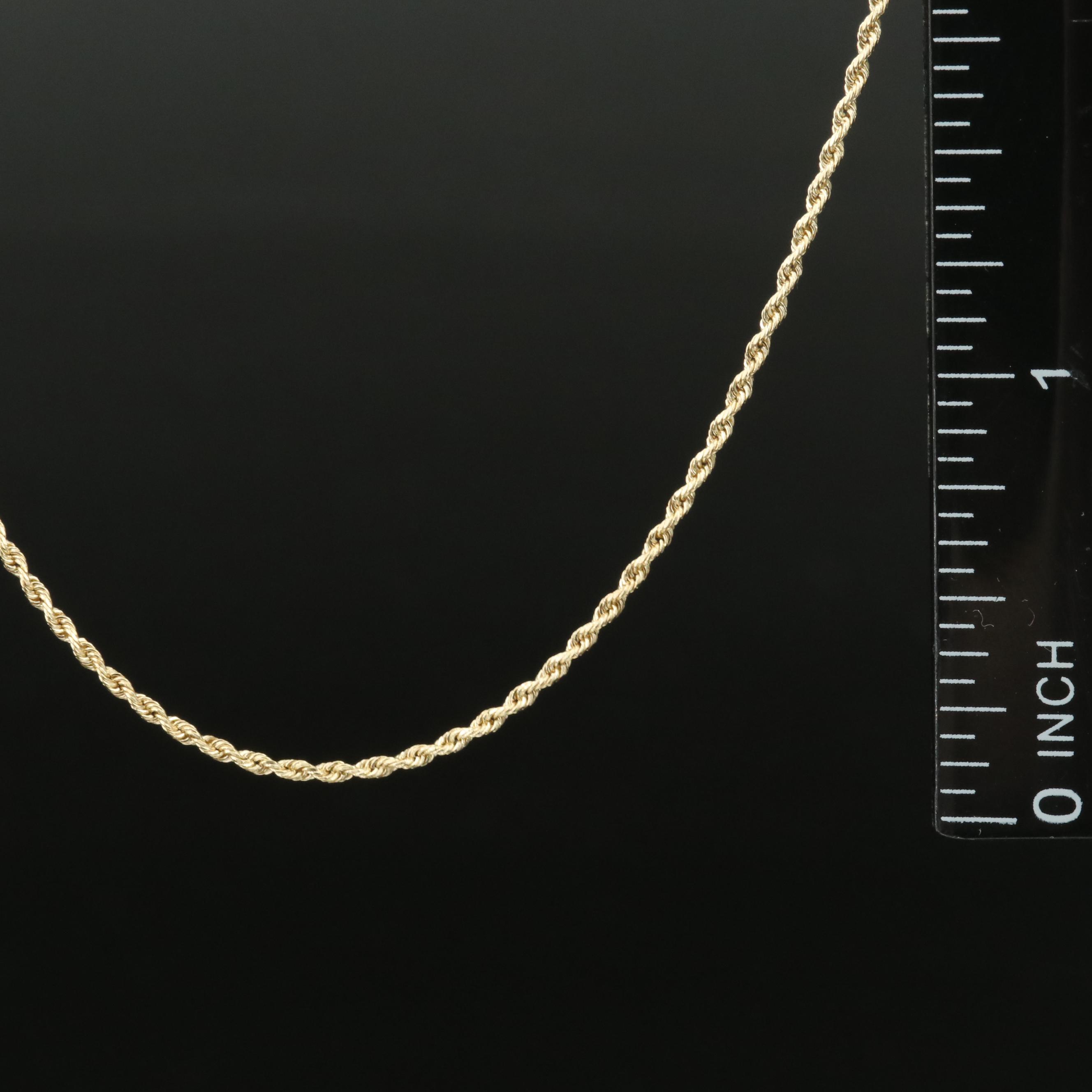 Italian UnoAErre 14K Rope Chain