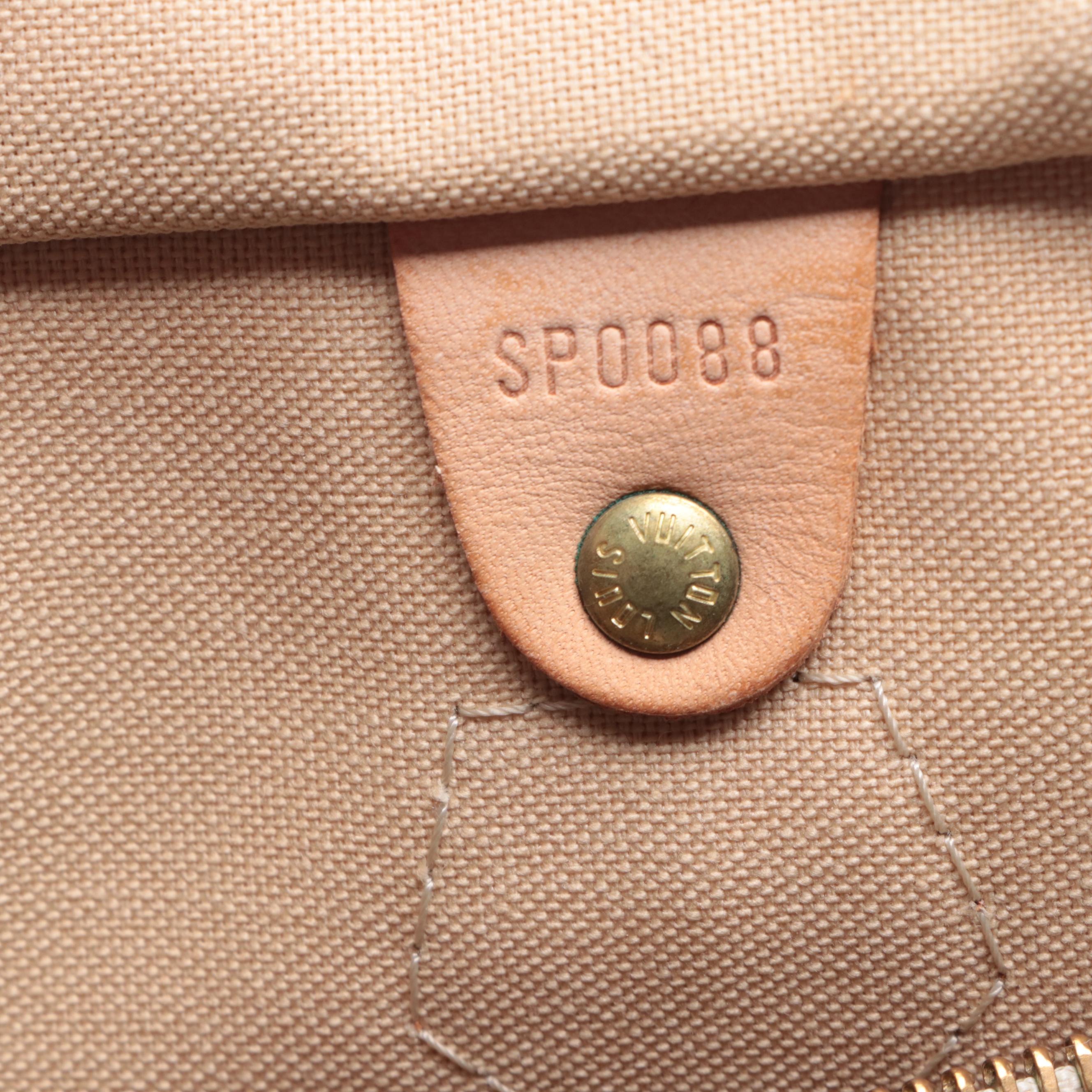 Louis Vuitton Speedy 30 in Damier Azur Canvas and Vachetta Leather