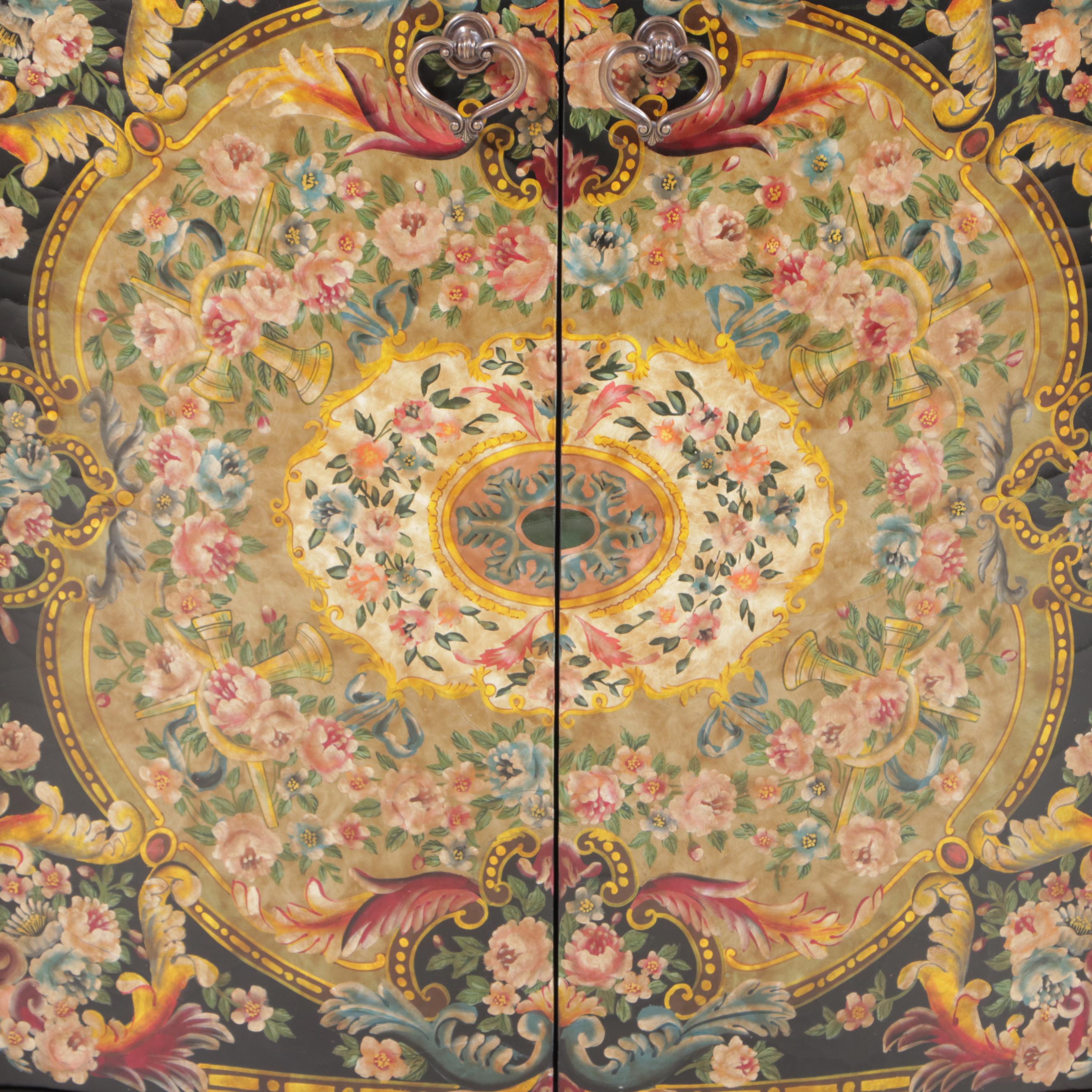 Maitland-Smith Coromandel Paint-Decorated Wood Chiffonier