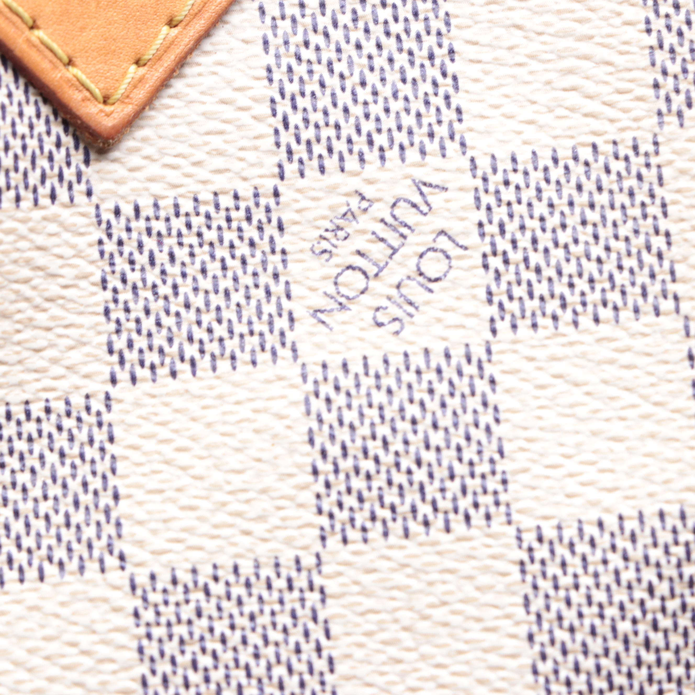 Louis Vuitton Speedy 30 in Damier Azur Canvas and Vachetta Leather